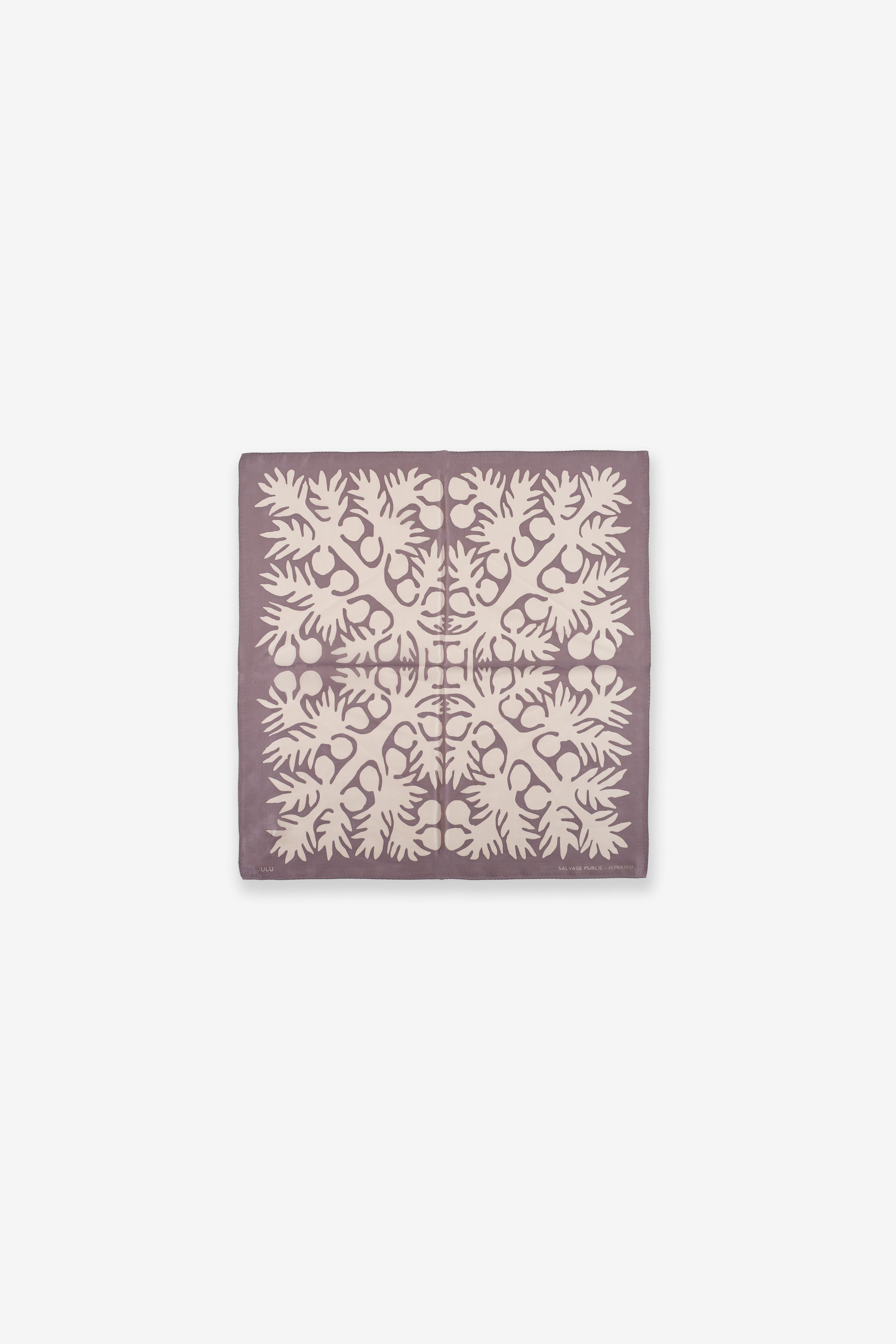 Cotton/Silk Bandana - ʻUlu - Plum