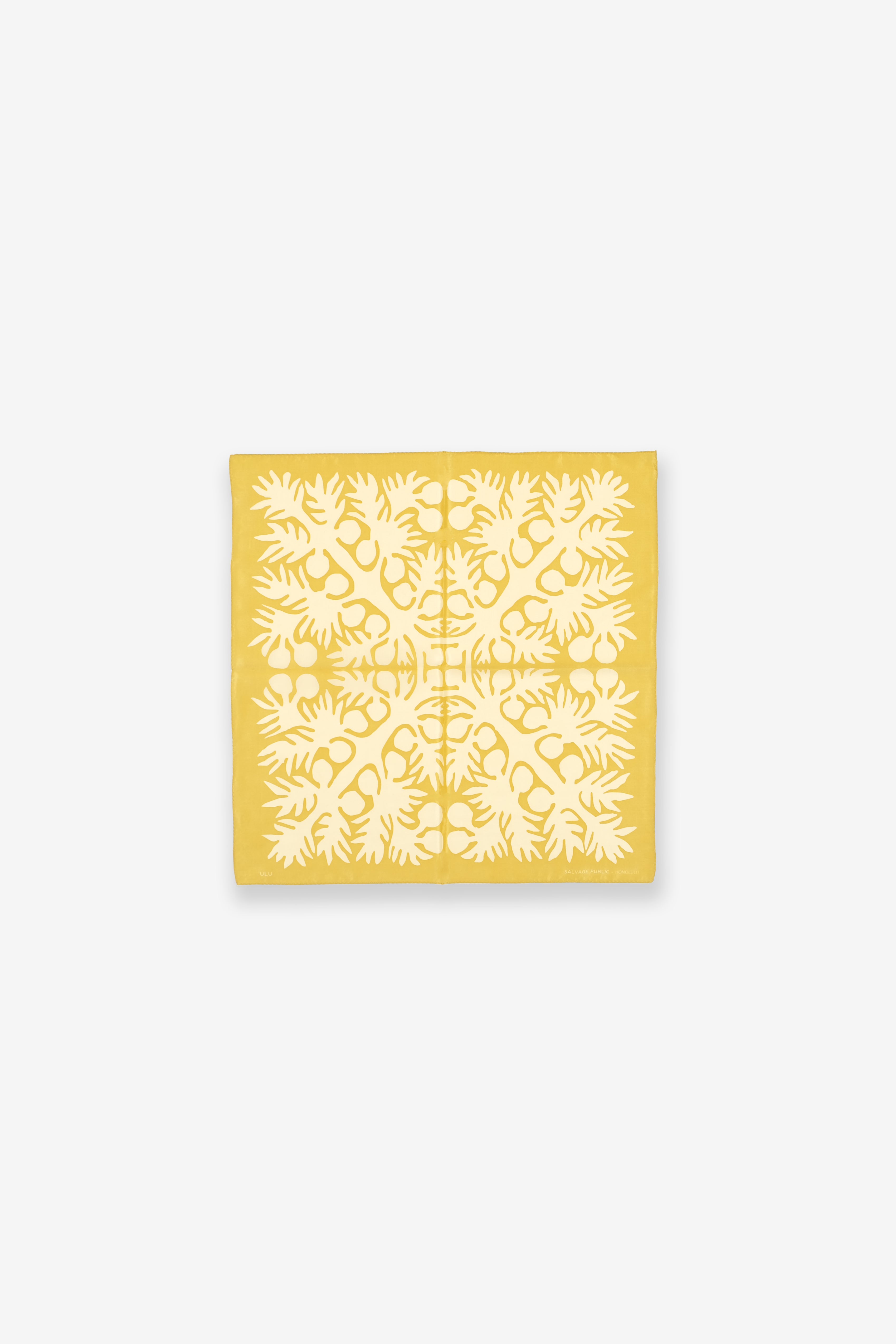 Cotton/Silk Bandana - ʻUlu - Sun Yellow