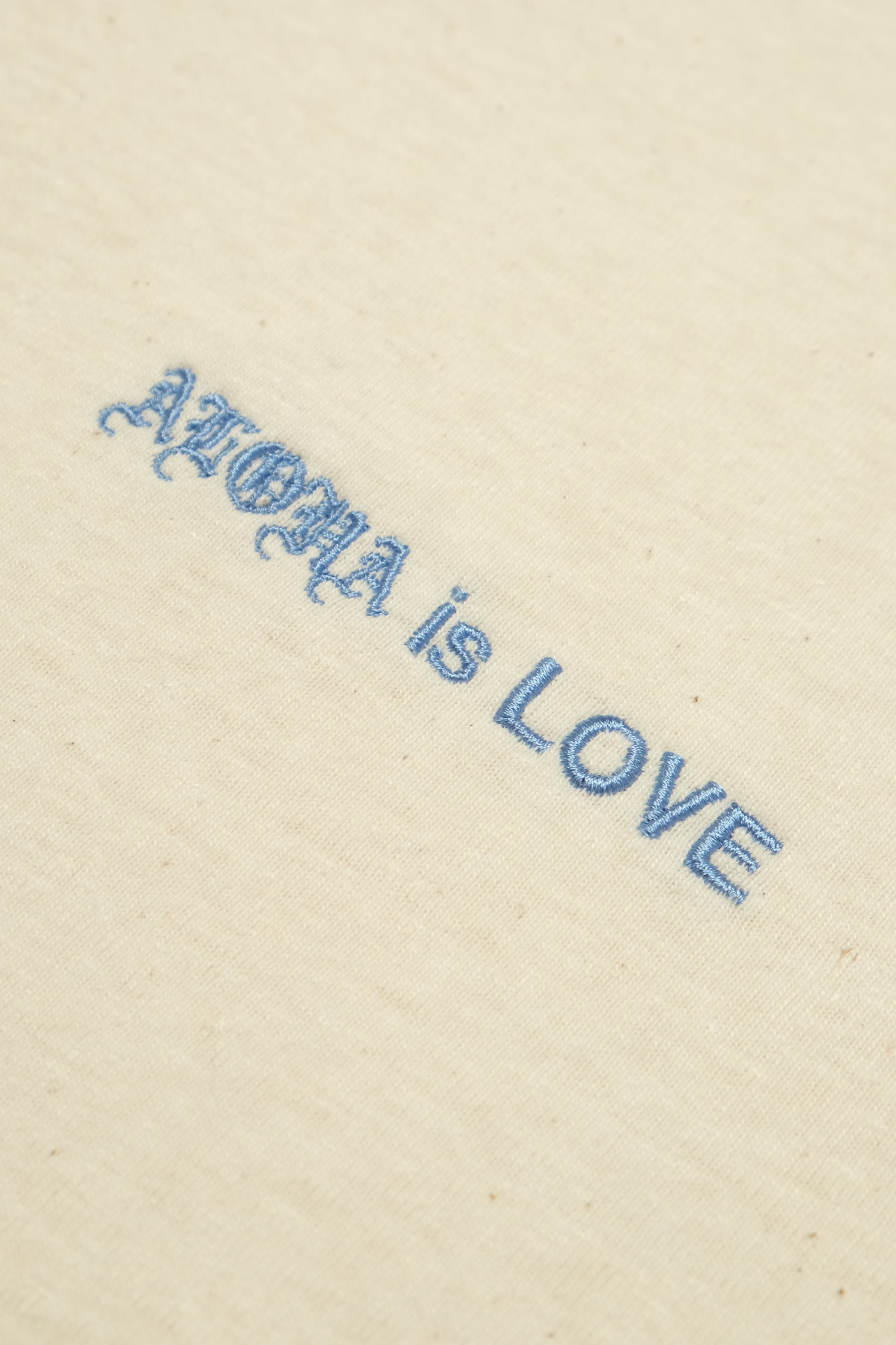 Big T-Shirt Hemp/Cotton - Aloha is Love - Natural