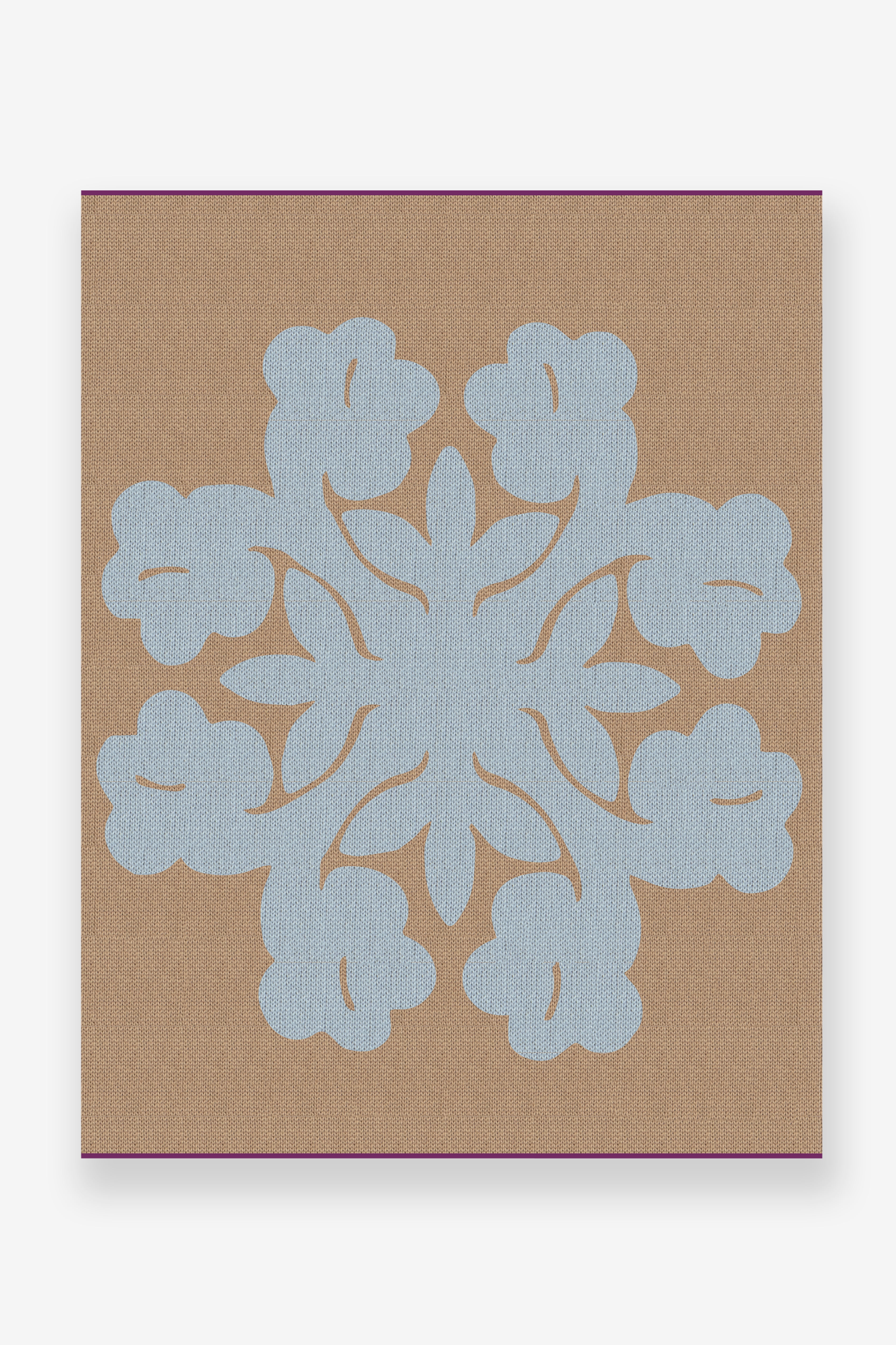 Jacquard Throw Blanket - Hibiscus - Brown