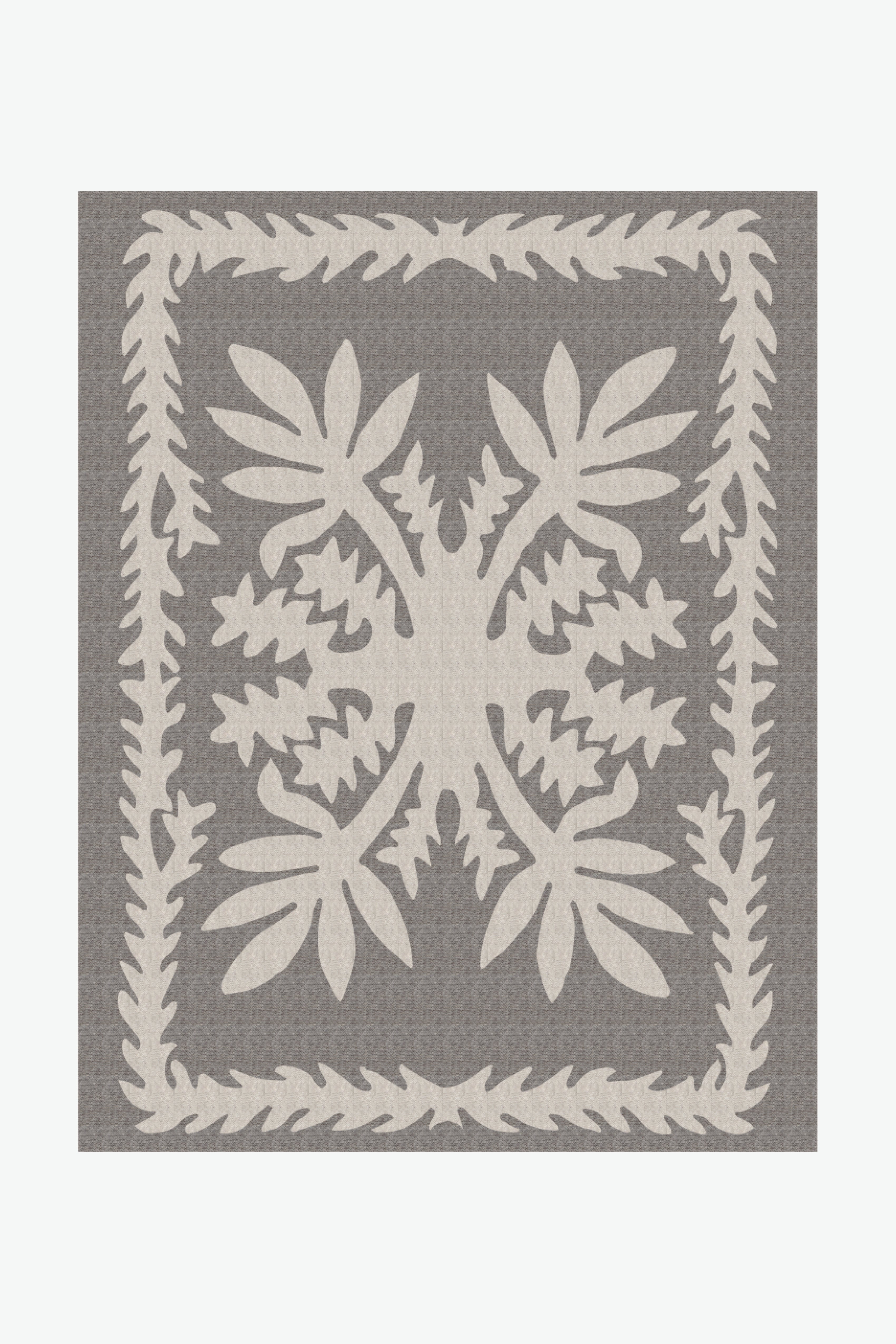 Jacquard Throw Blanket - Ti Leaf - Heather Grey