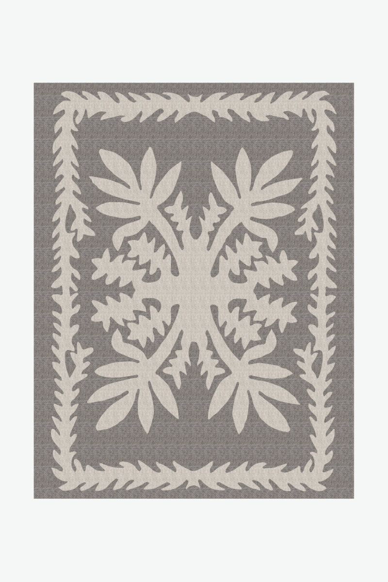 Jacquard Throw Blanket - Ti Leaf - Heather Grey