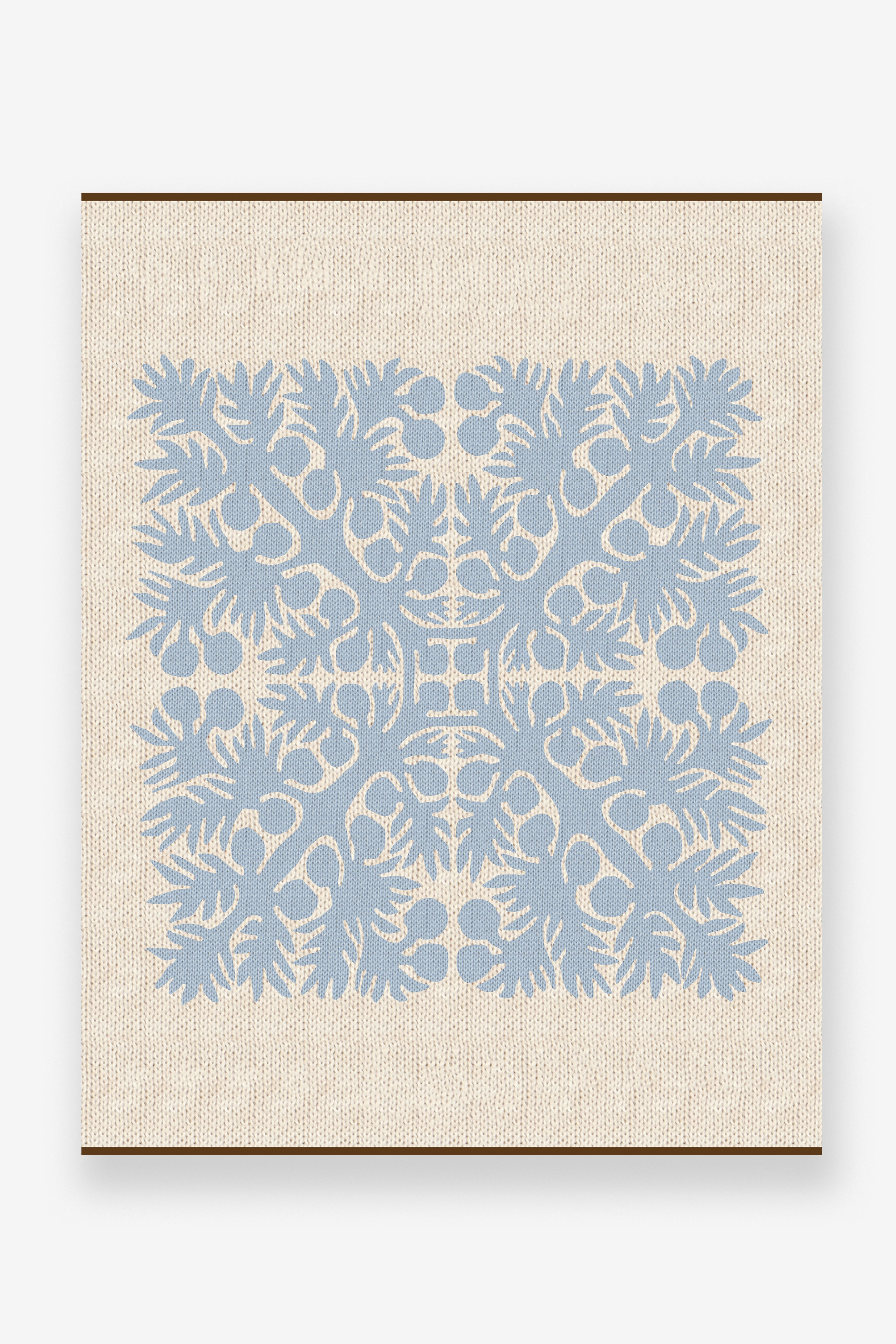 Jacquard Throw Blanket - ʻUlu - Sky Blue