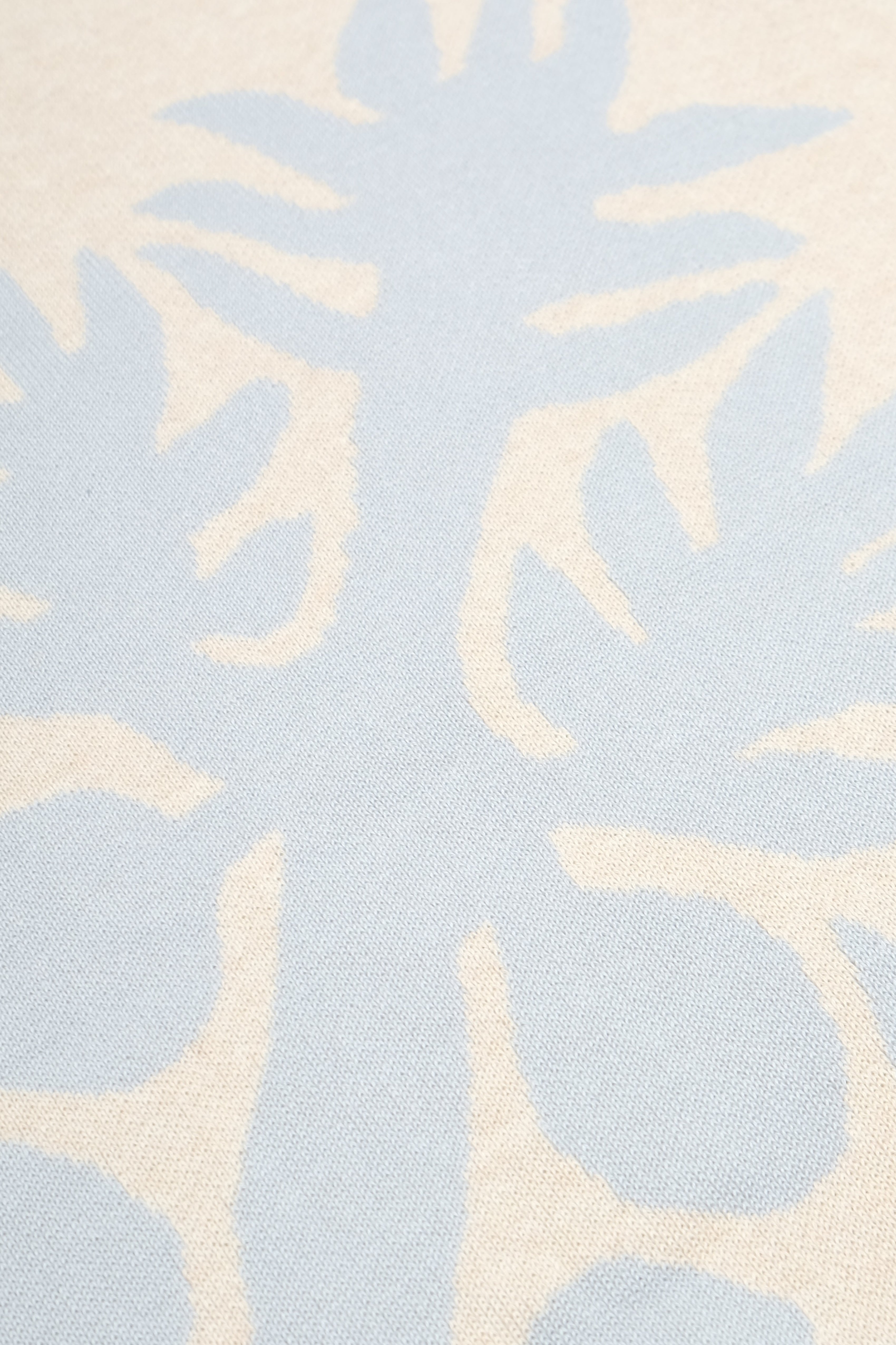 Jacquard Throw Blanket - ʻUlu - Sky Blue