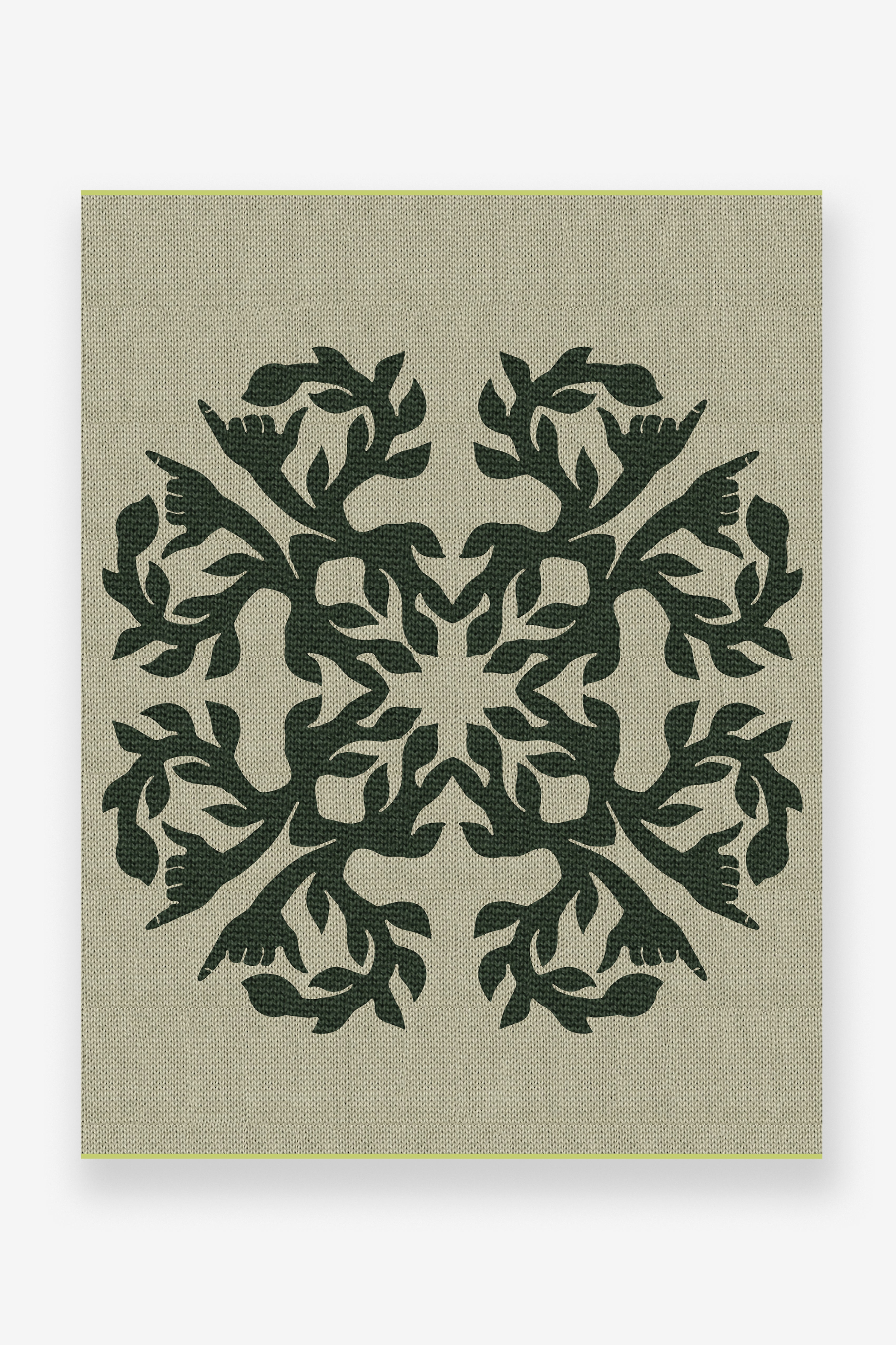 Jacquard Throw Blanket - Shaka - Green