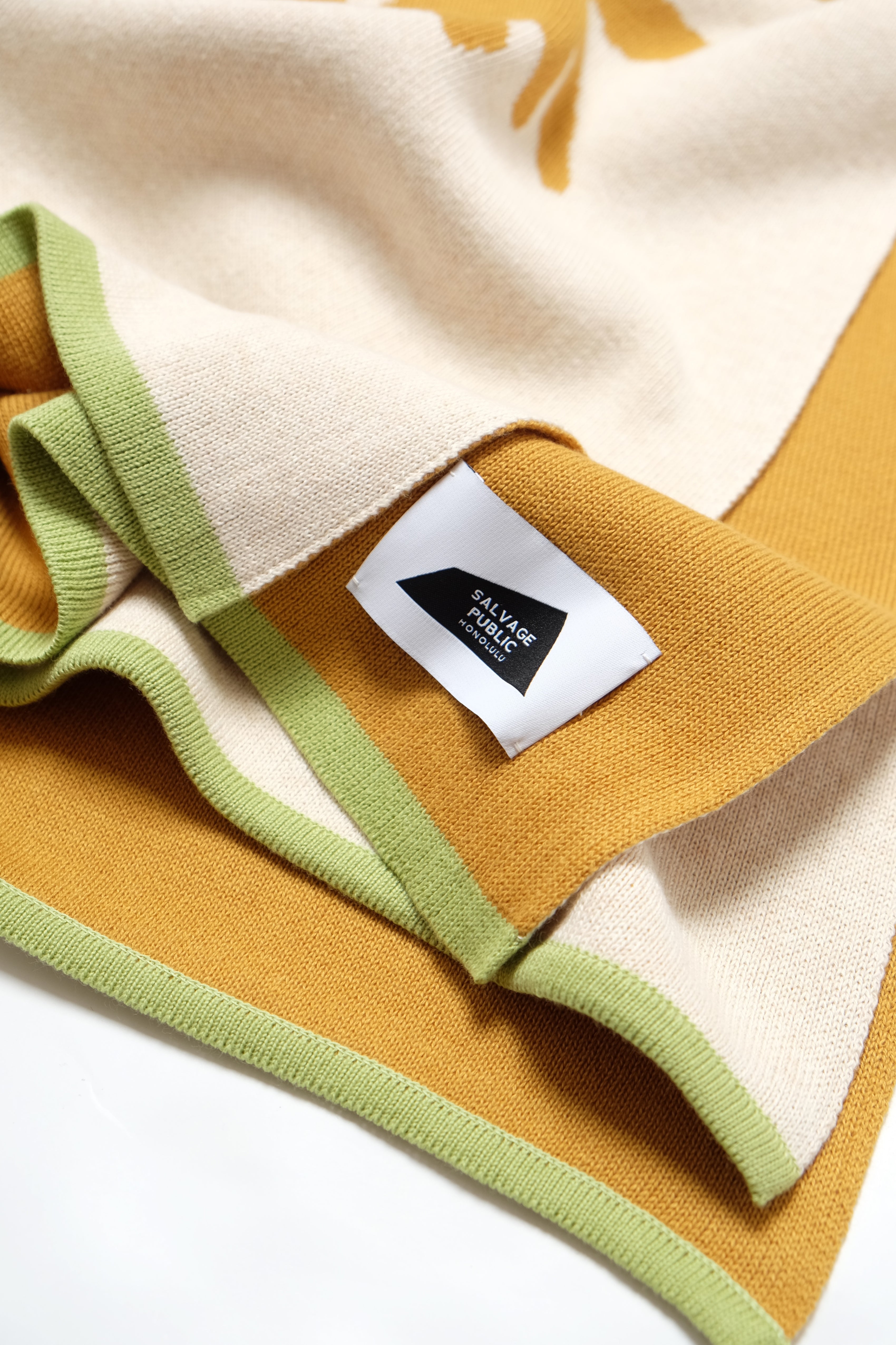 Jacquard Throw Blanket - ʻUlu - Mustard