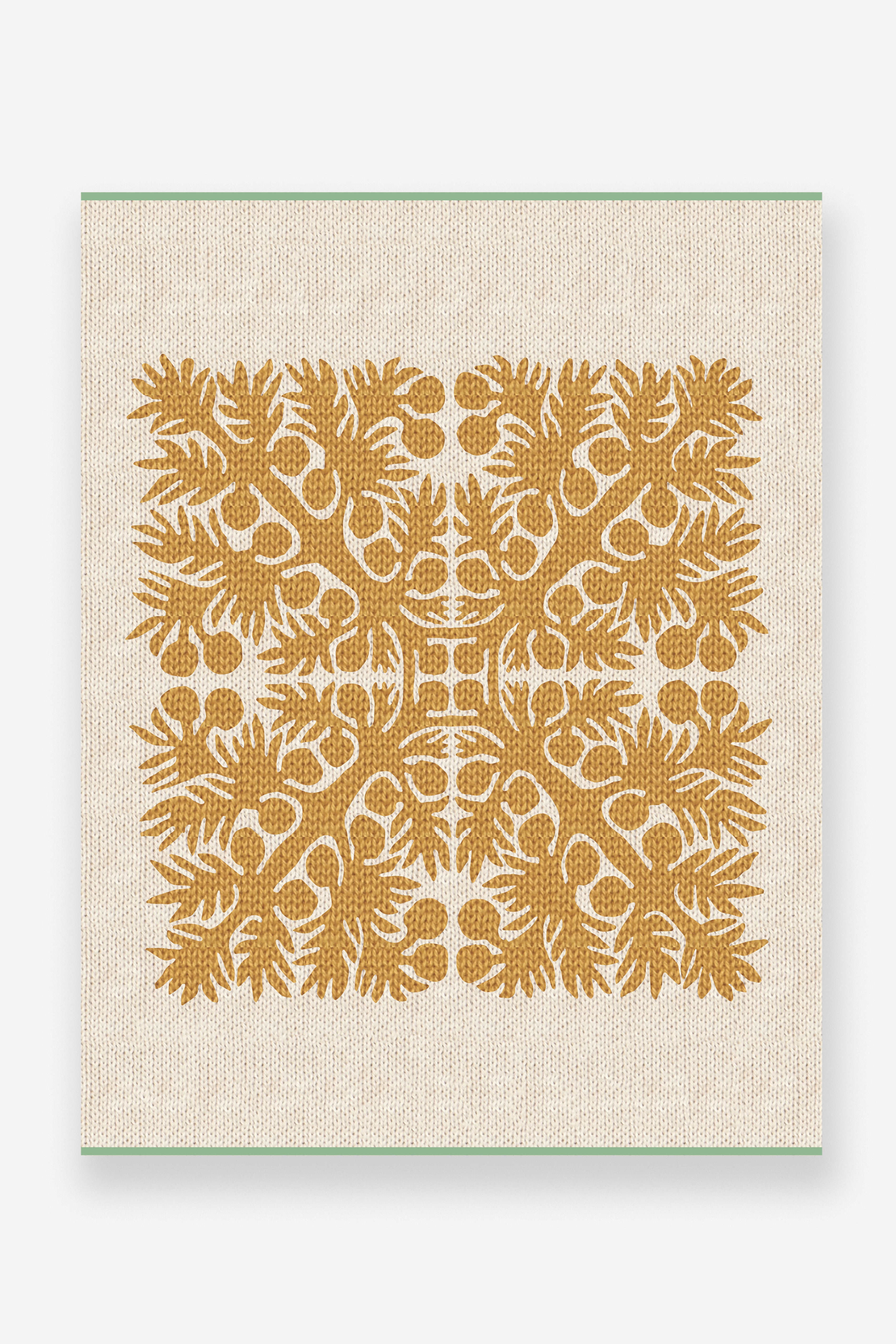 Jacquard Throw Blanket - ʻUlu - Mustard