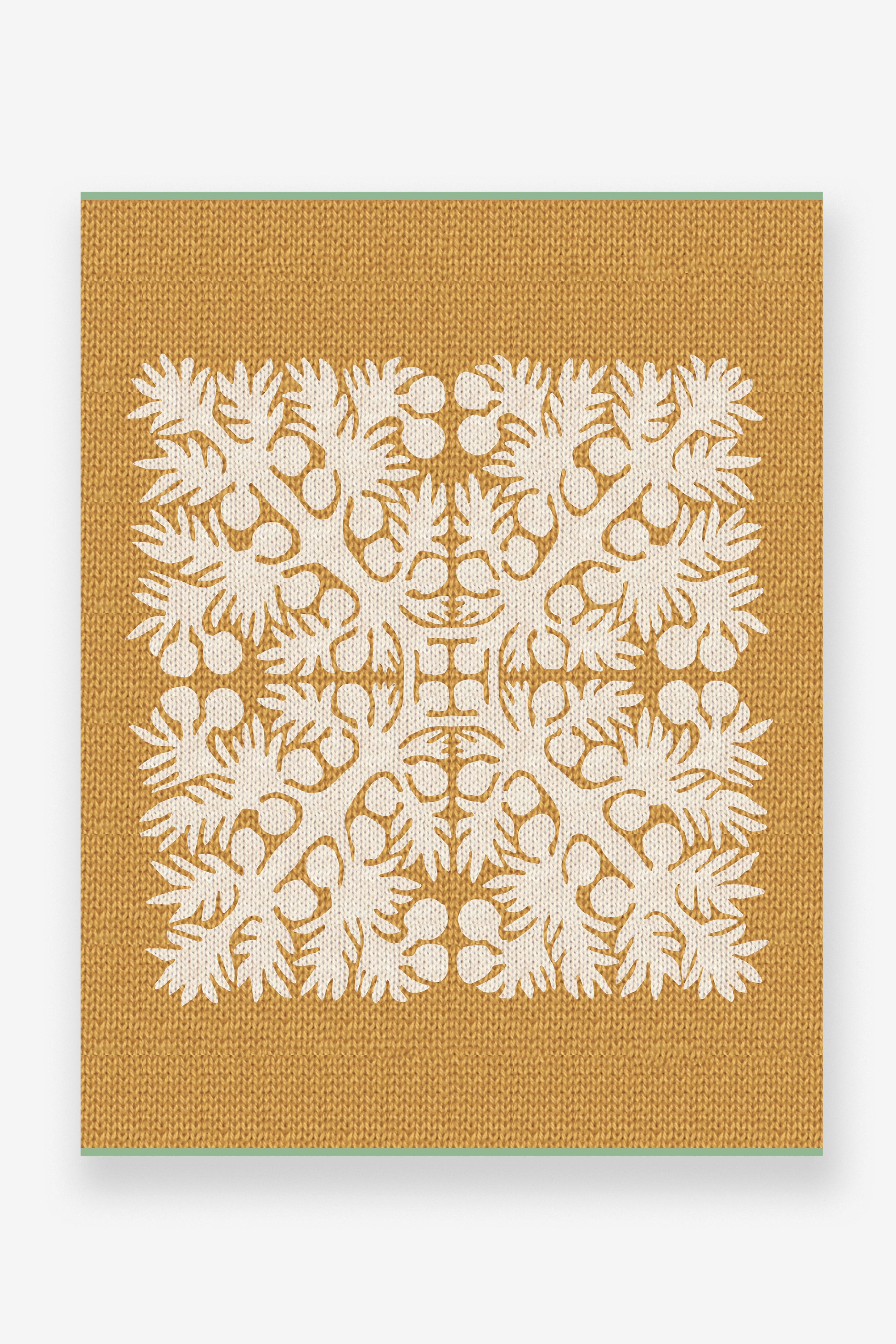 Jacquard Throw Blanket - ʻUlu - Mustard