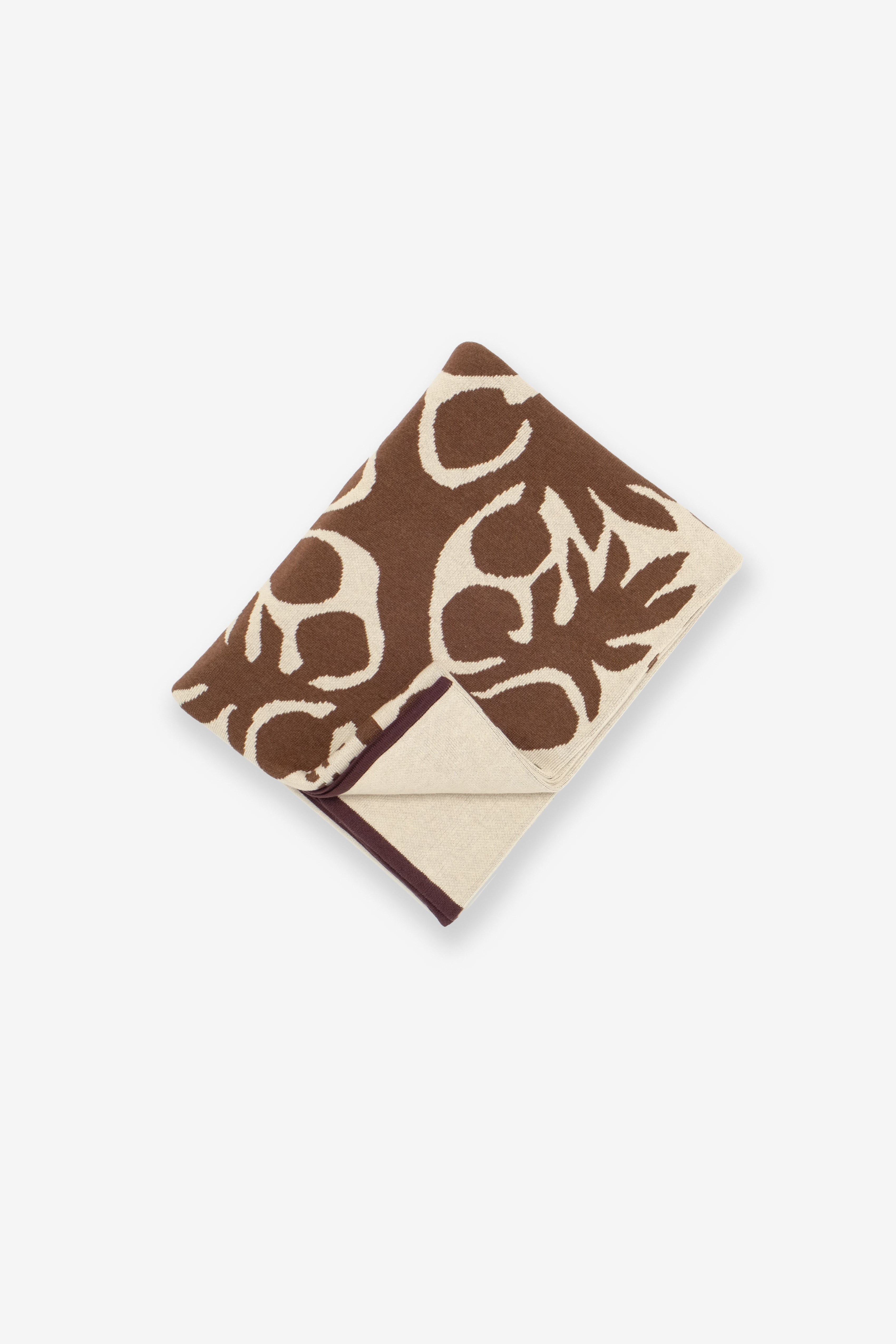 Jacquard Throw Blanket - ʻUlu - Heather Brown