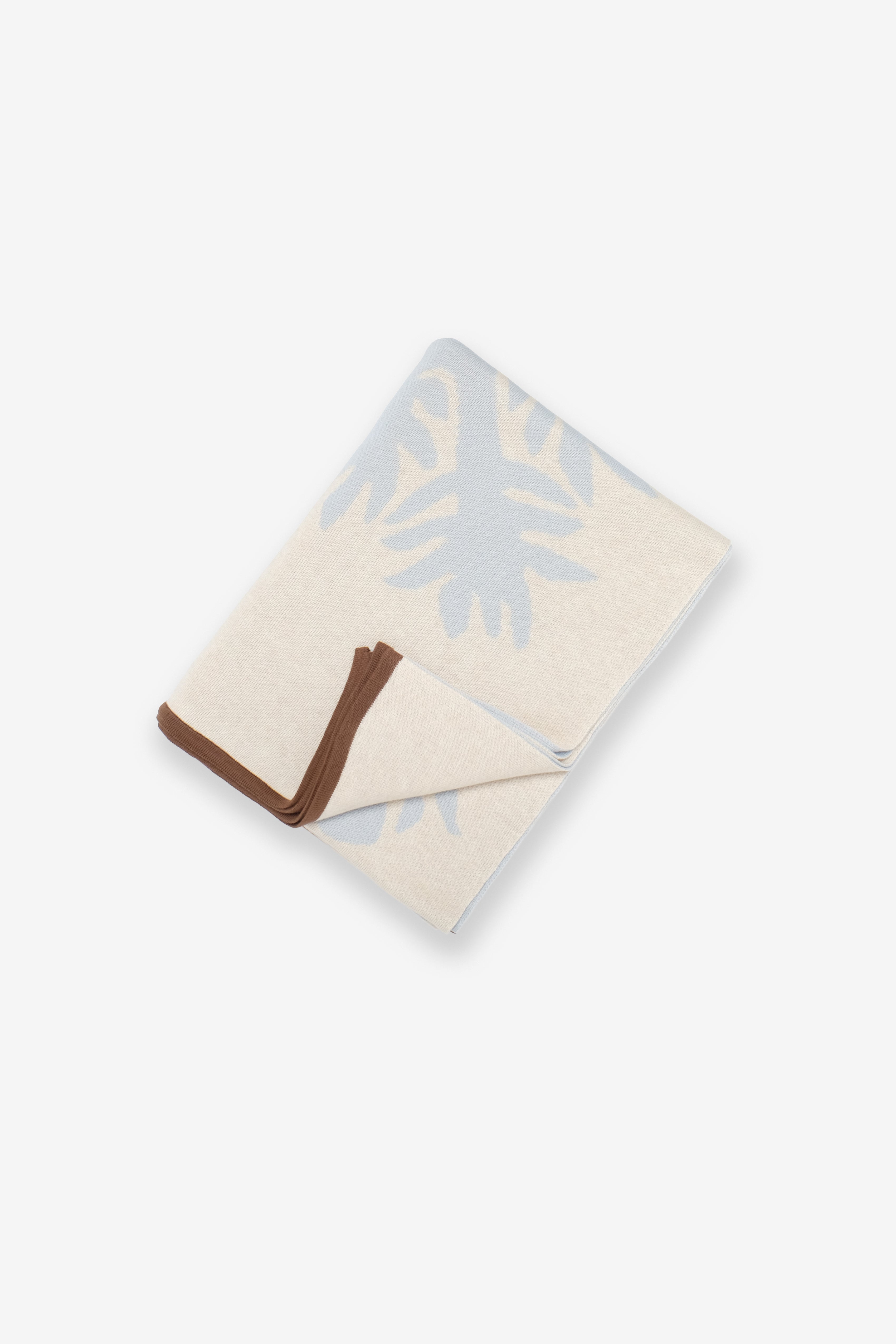 Jacquard Throw Blanket - ʻUlu - Sky Blue