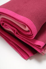 Jacquard Throw Blanket - Hibiscus - Fuchsia