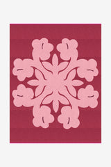 Jacquard Throw Blanket - Hibiscus - Fuchsia