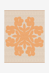 Jacquard Throw Blanket - Hibiscus - Terracotta