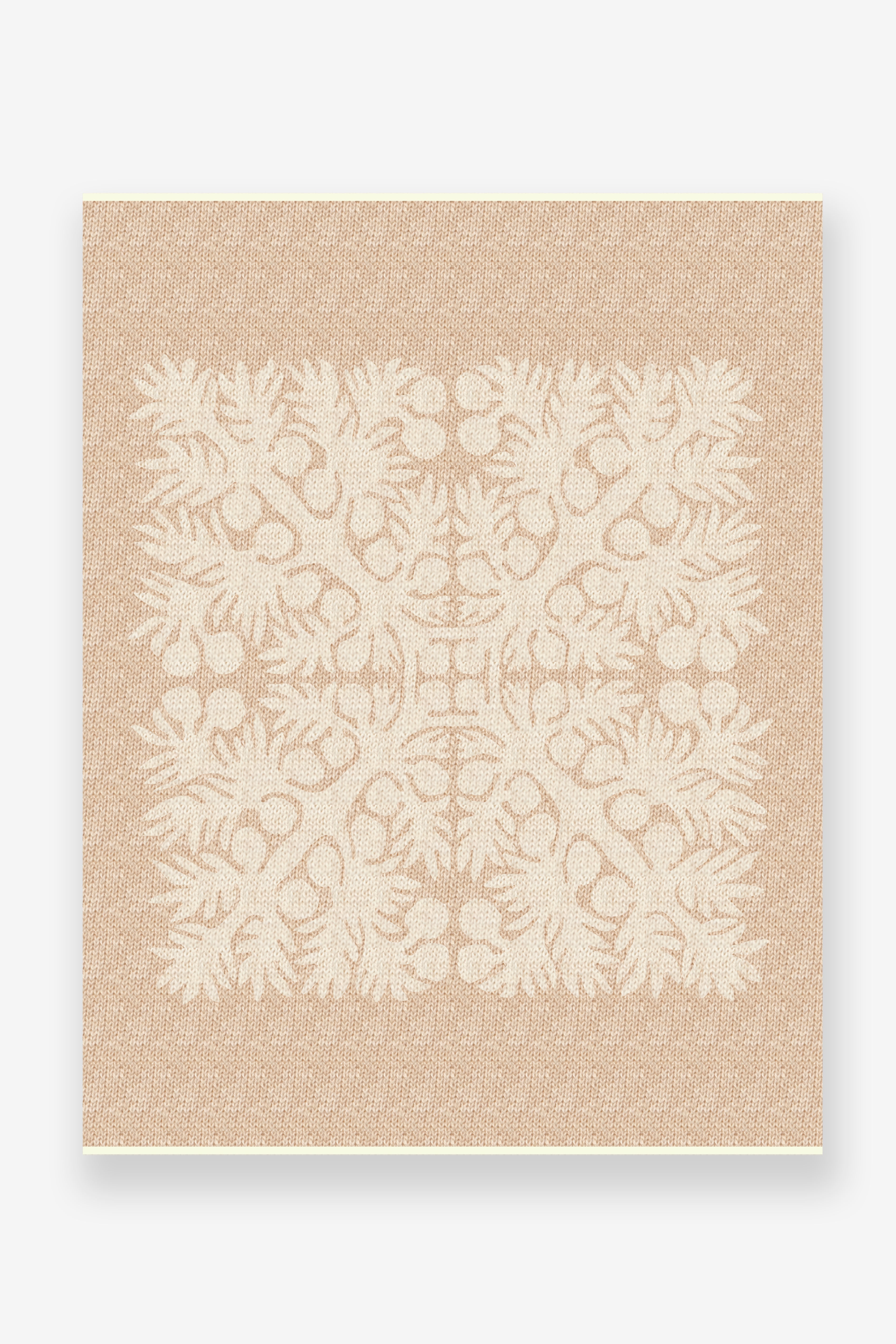 Jacquard Throw Blanket - ʻUlu - Natural