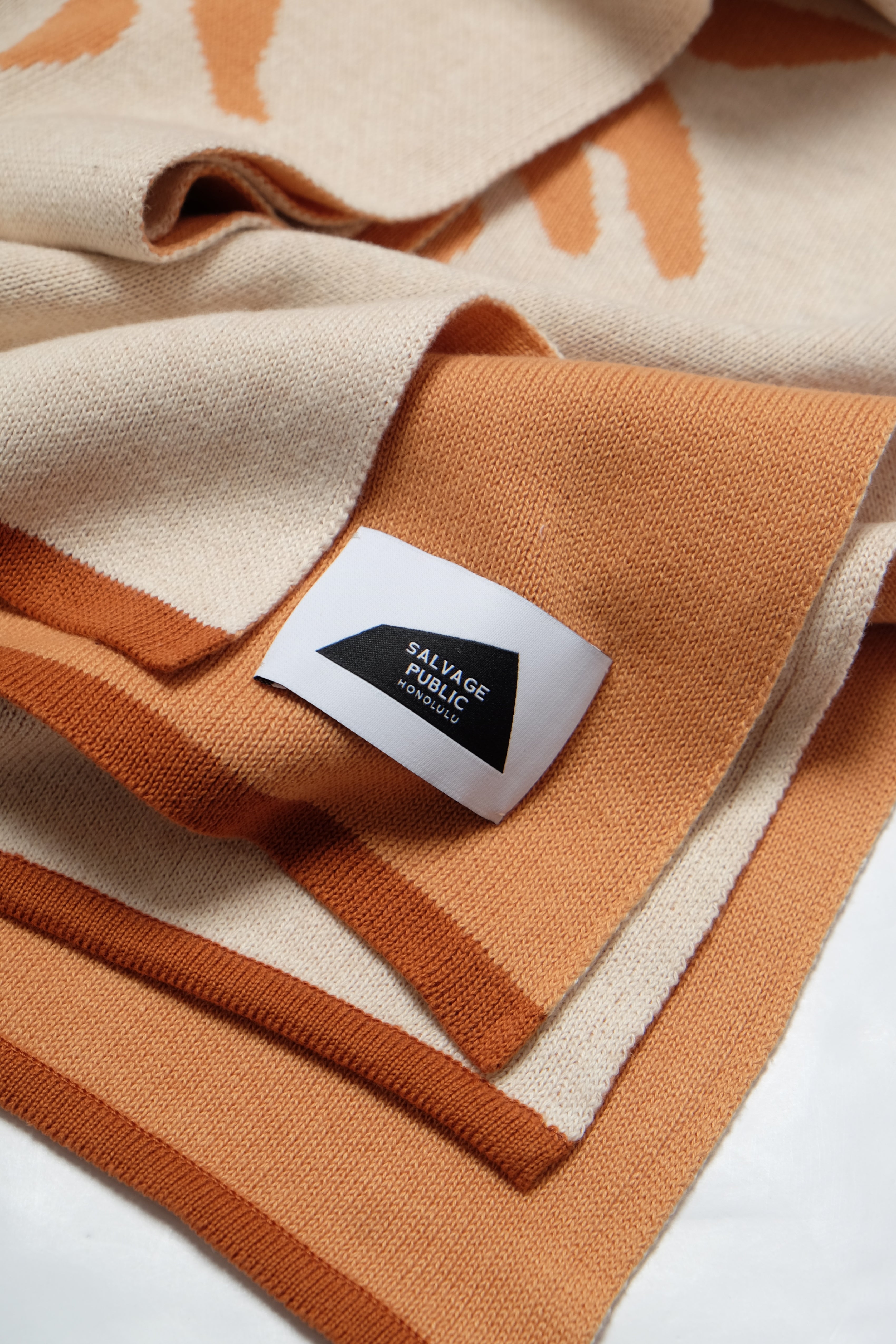 Jacquard Throw Blanket - ʻUlu - Terracotta