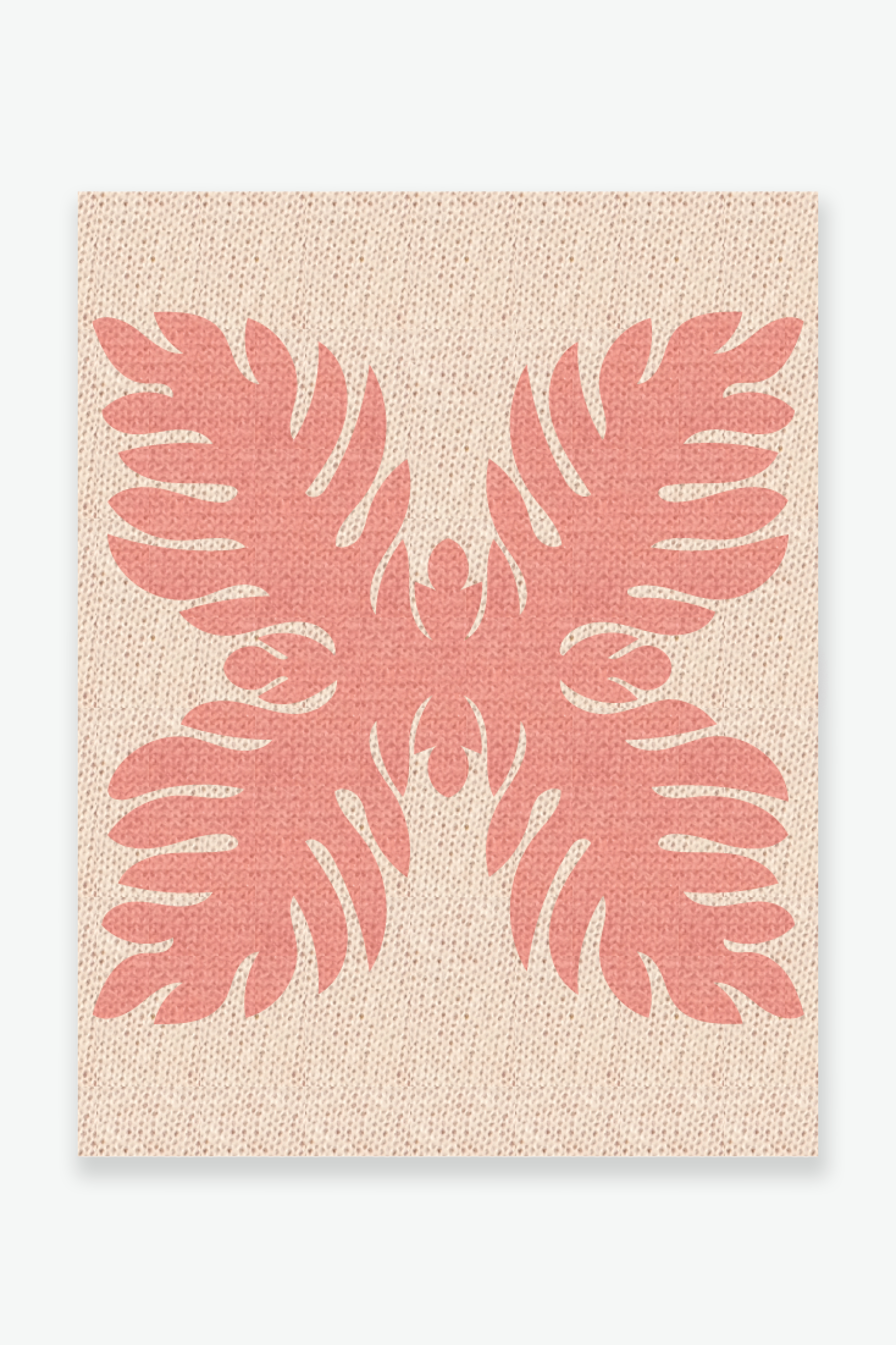 Wool/Mohair Throw Blanket - Lauaʻe - Blush