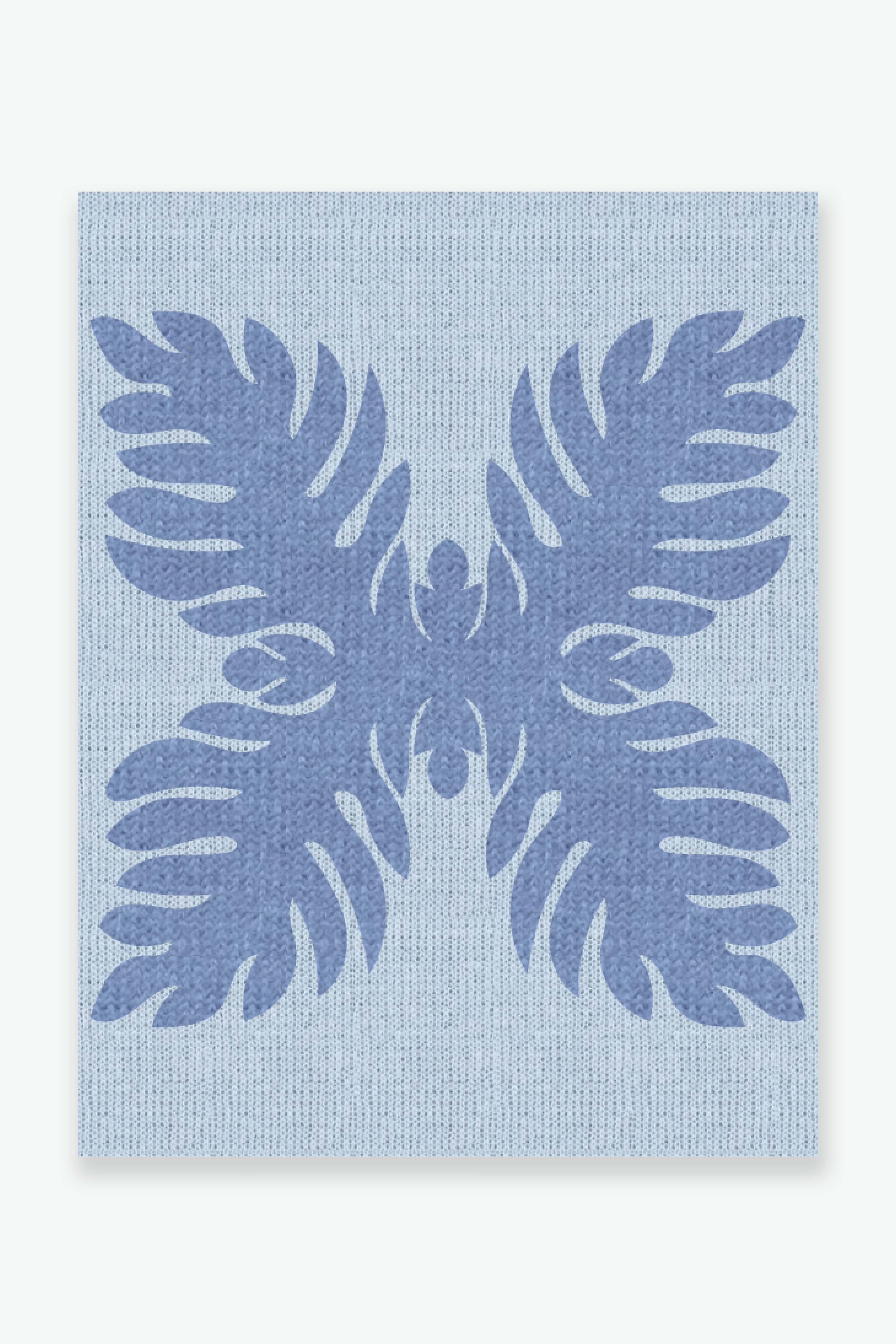 Wool/Mohair Throw Blanket - Lauaʻe - Blue