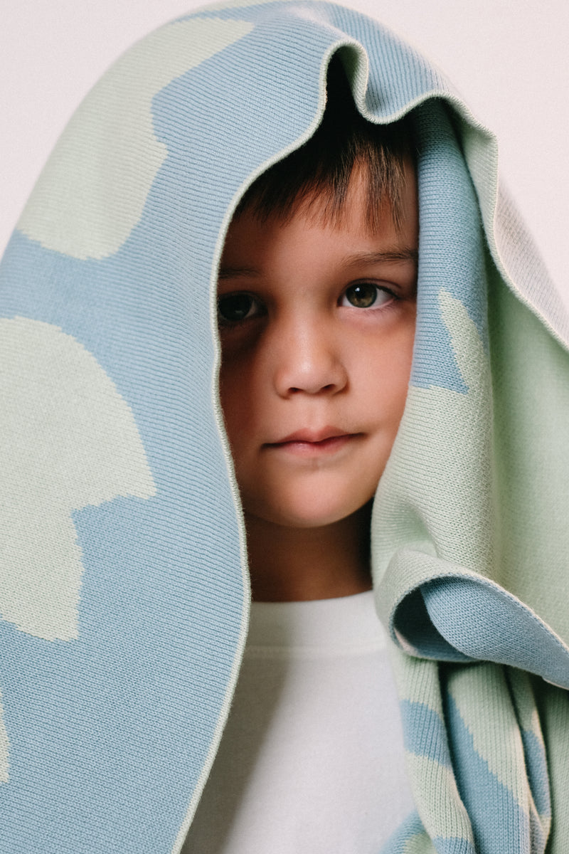 Kids/Baby Jacquard Throw Blanket - Kalo - Sage