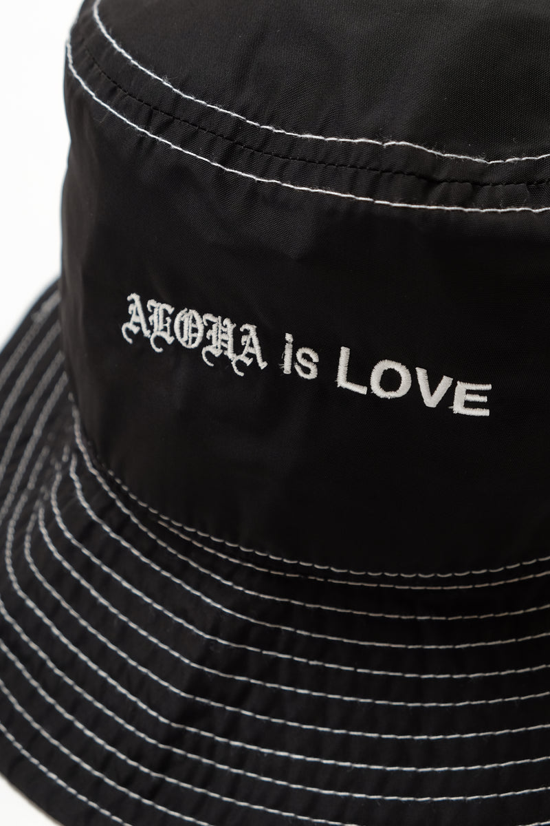 Bucket Hat - Aloha is Love - Black