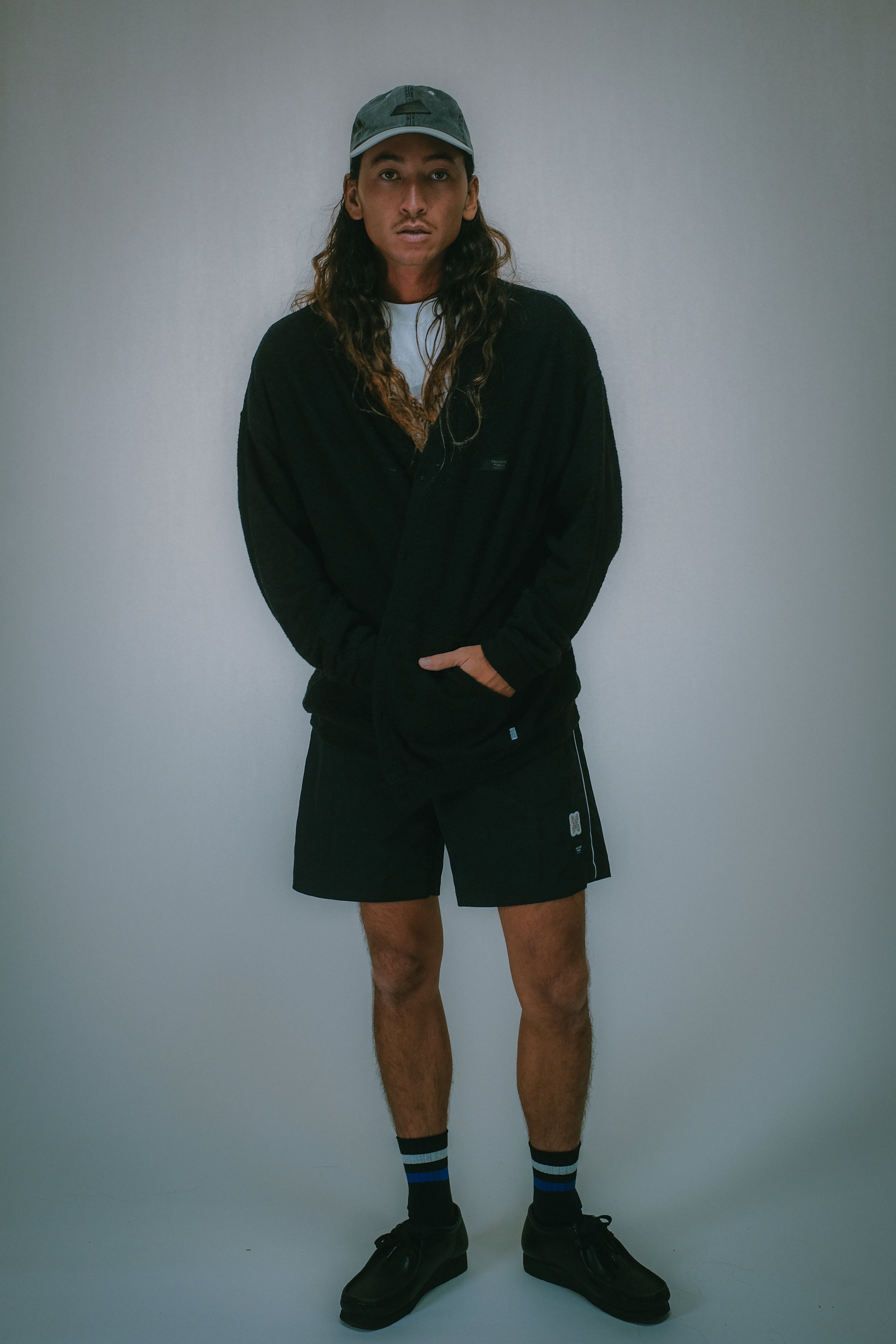 Beach Towel Cardigan - Black