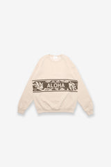 Crewneck Sweatshirt - Aloha Border -  Sand