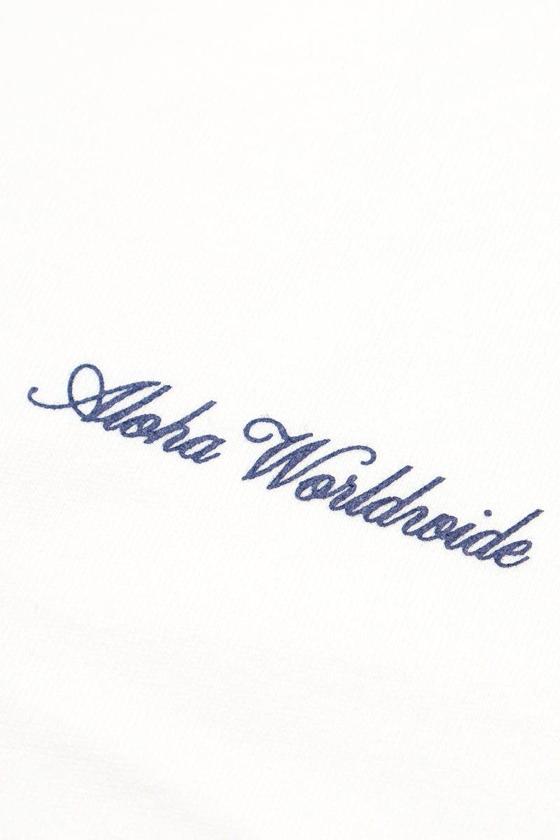 T-Shirt - Aloha Worldwide Script - White