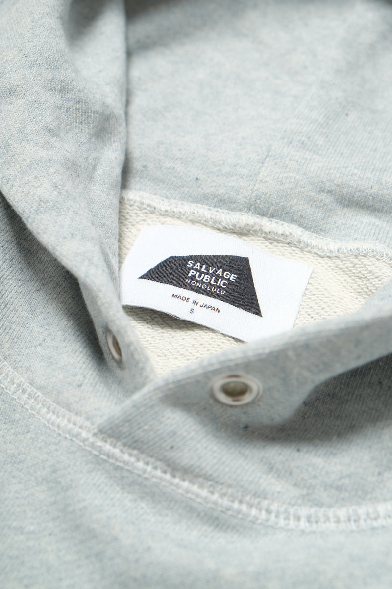 Recycled Denim French Terry Hoodie - Light Indigo