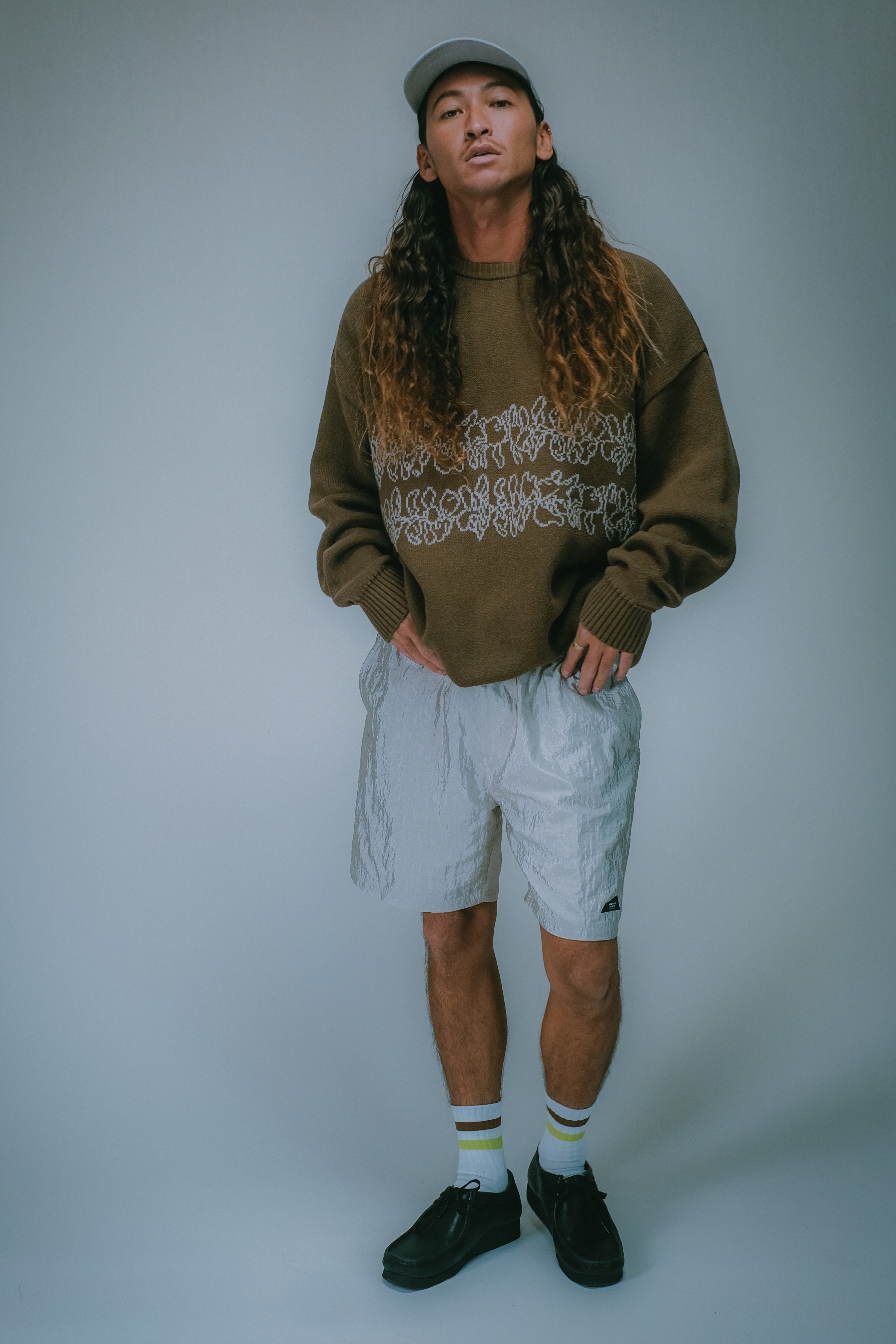 Knit Crewneck - Double Lei - Brown