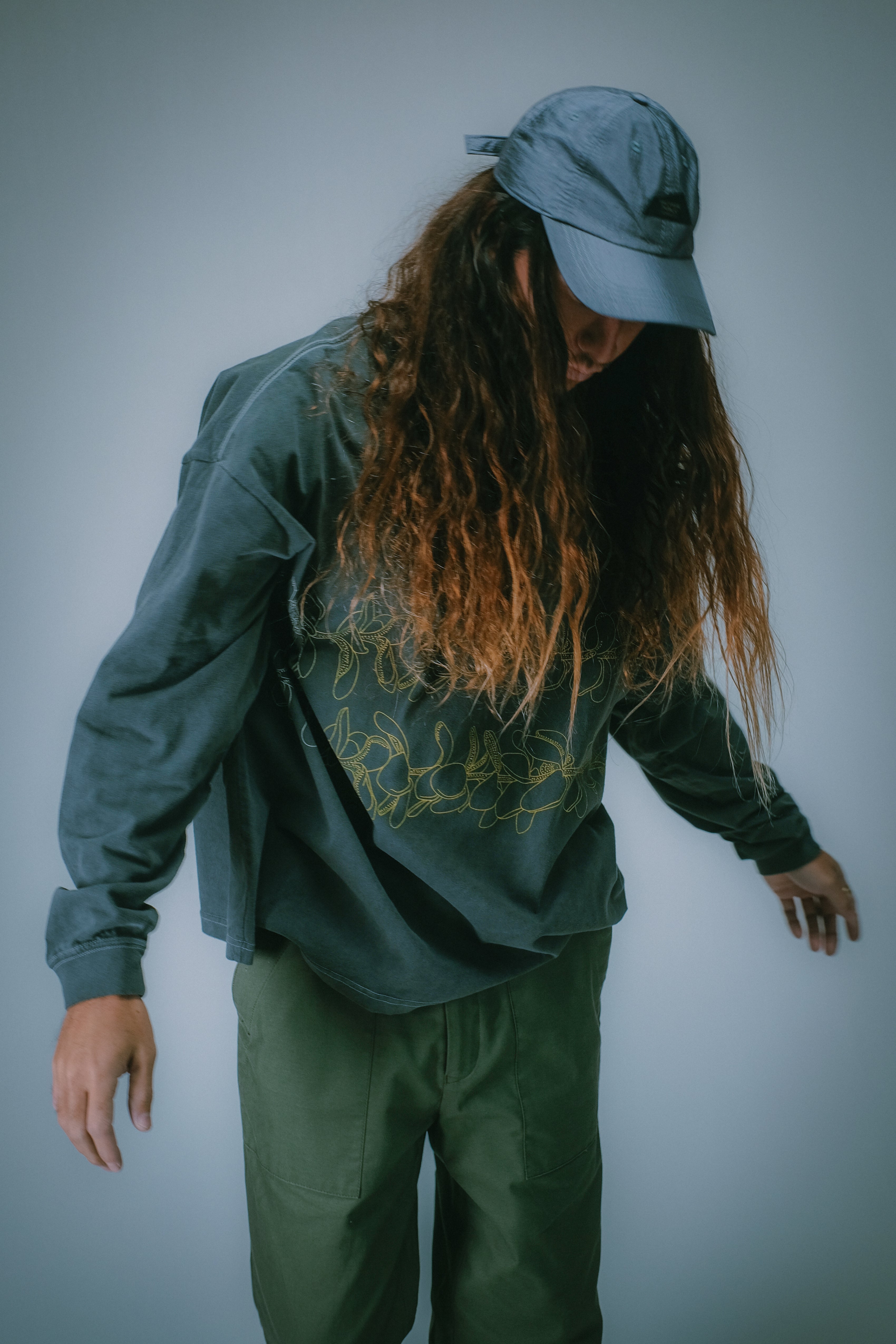 Longsleeve T-Shirt - Double Lei - Stone Blue