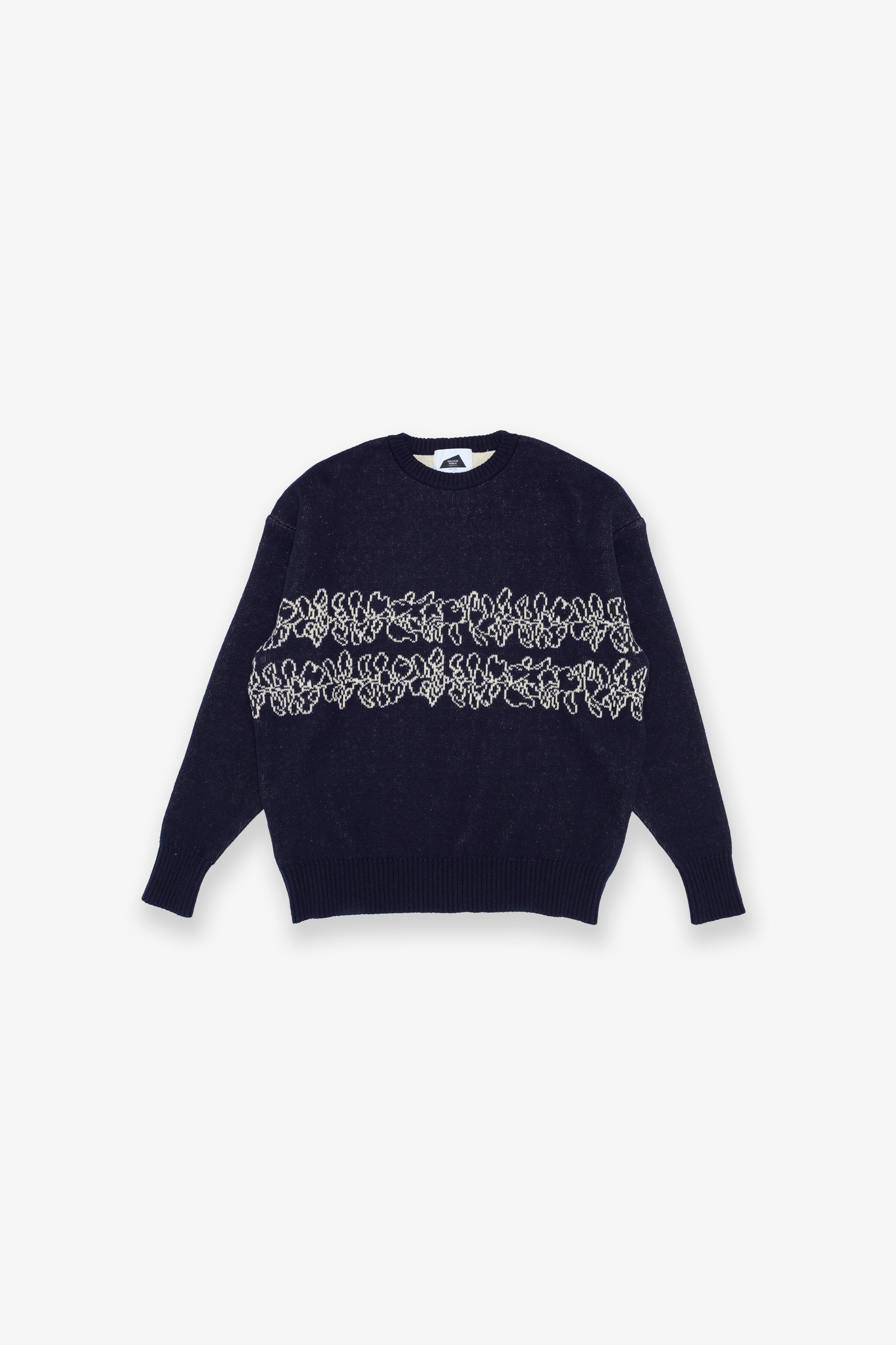 Knit Crewneck - Double Lei - Navy