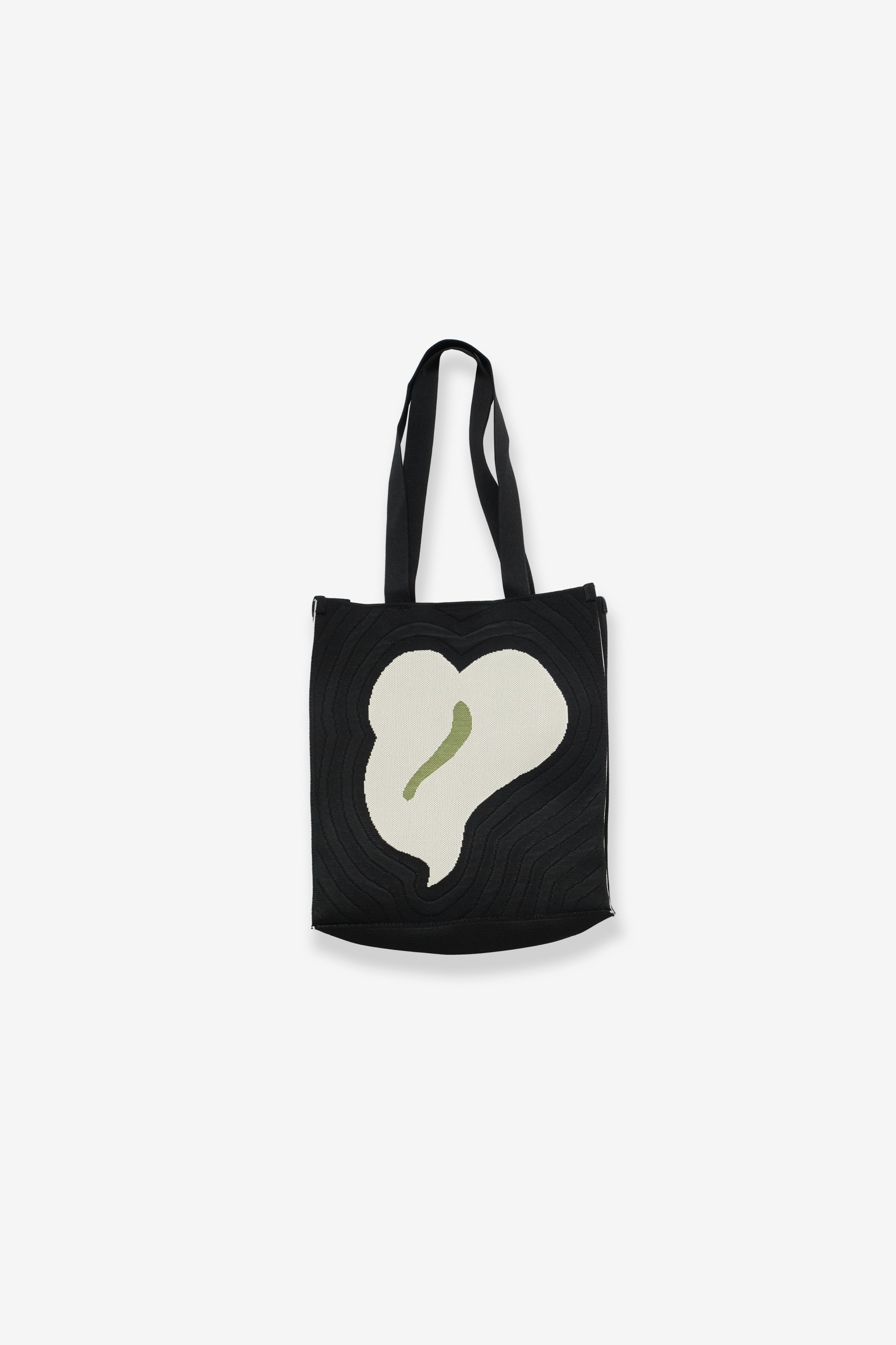 Jacquard Knit Market Bag - Anthurium - Black/White