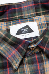 Flannel Lauaʻe Shirt - Green/Beige