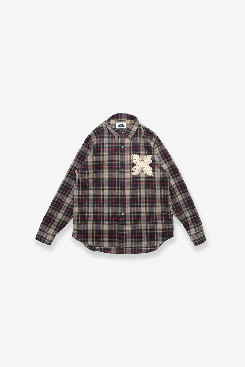 Flannel Lauaʻe Shirt - Green/Beige