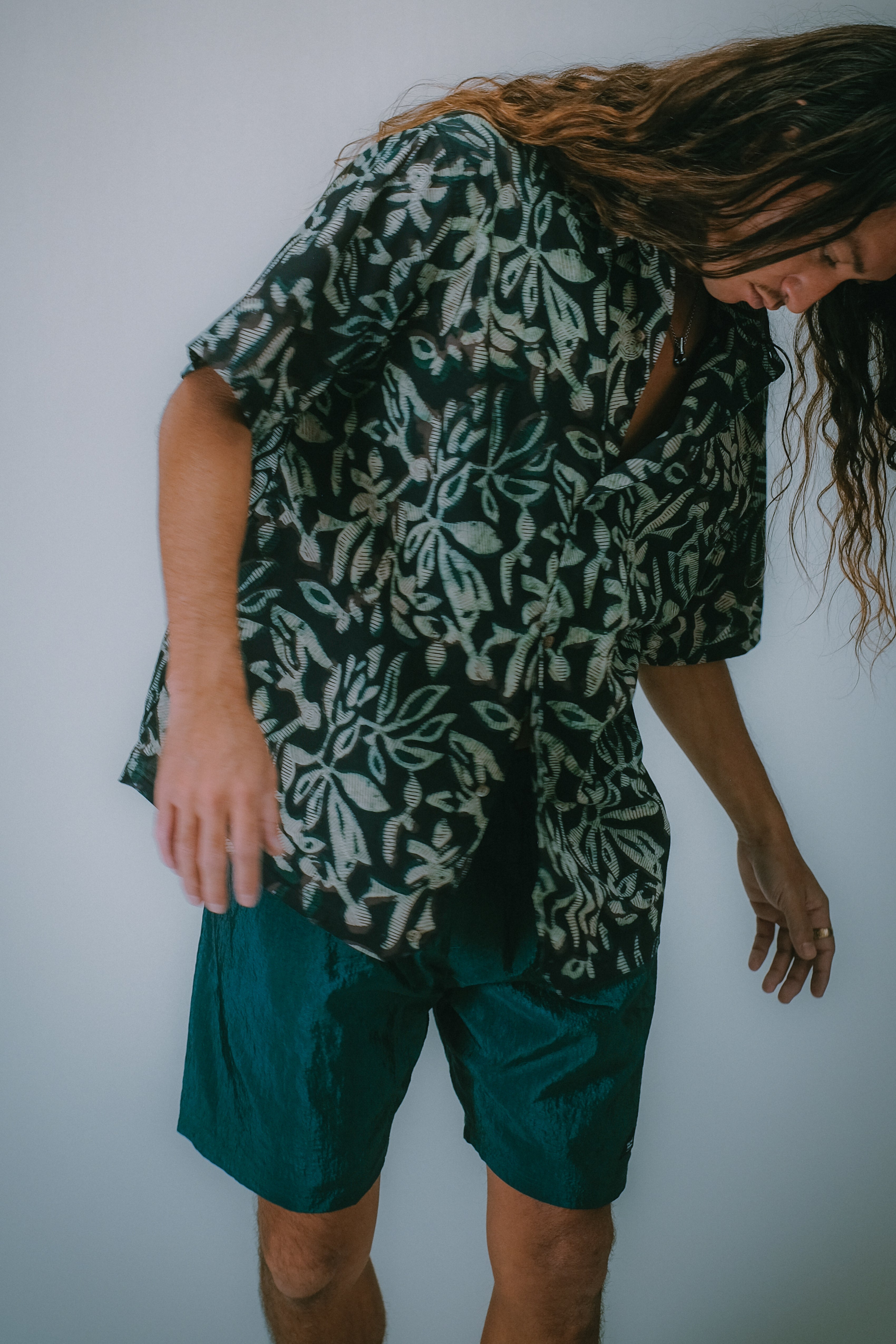 Hapa Jac Shirt - Night Bloom - Black