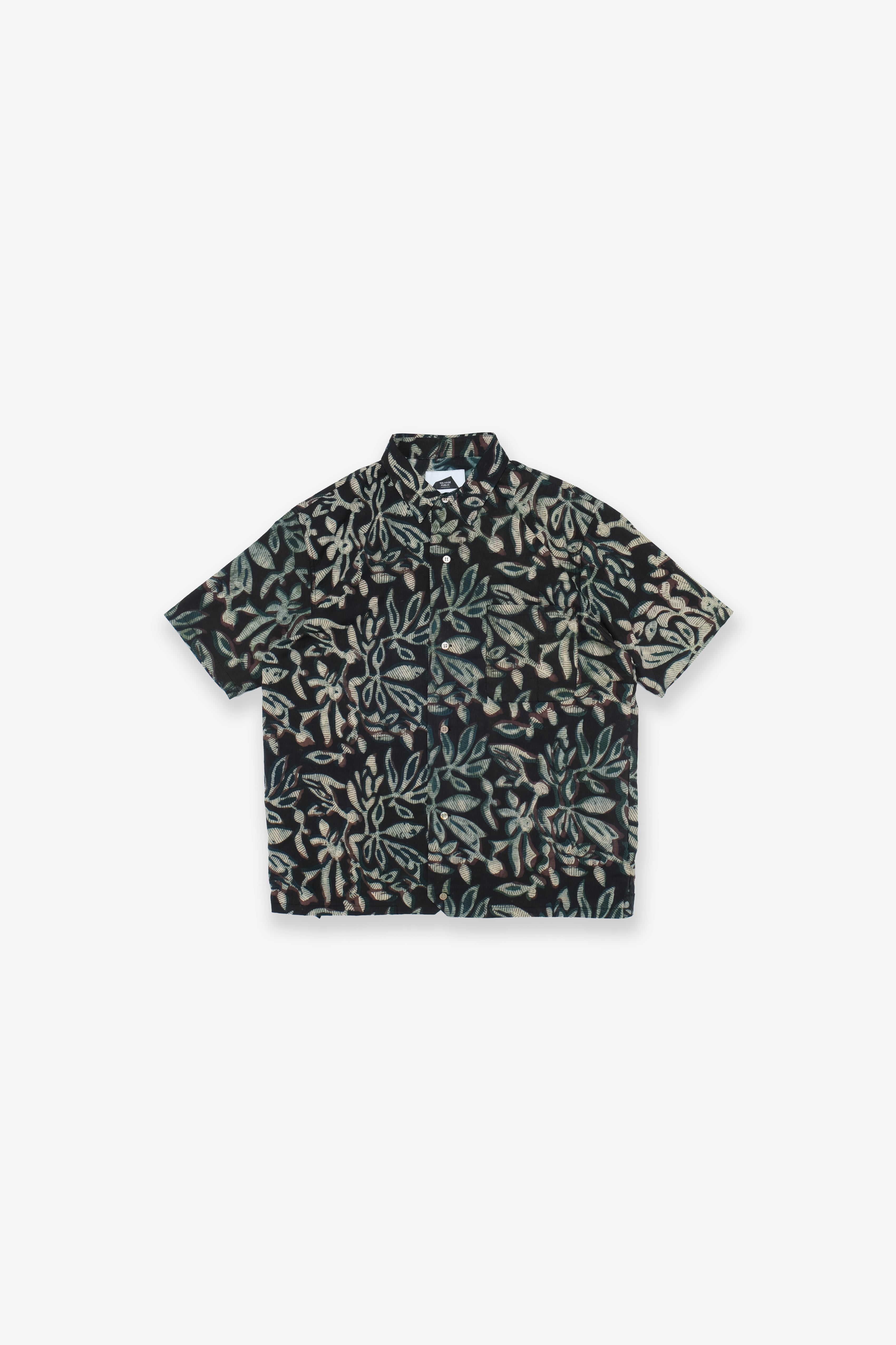 Hapa Jac Shirt - Night Bloom - Green