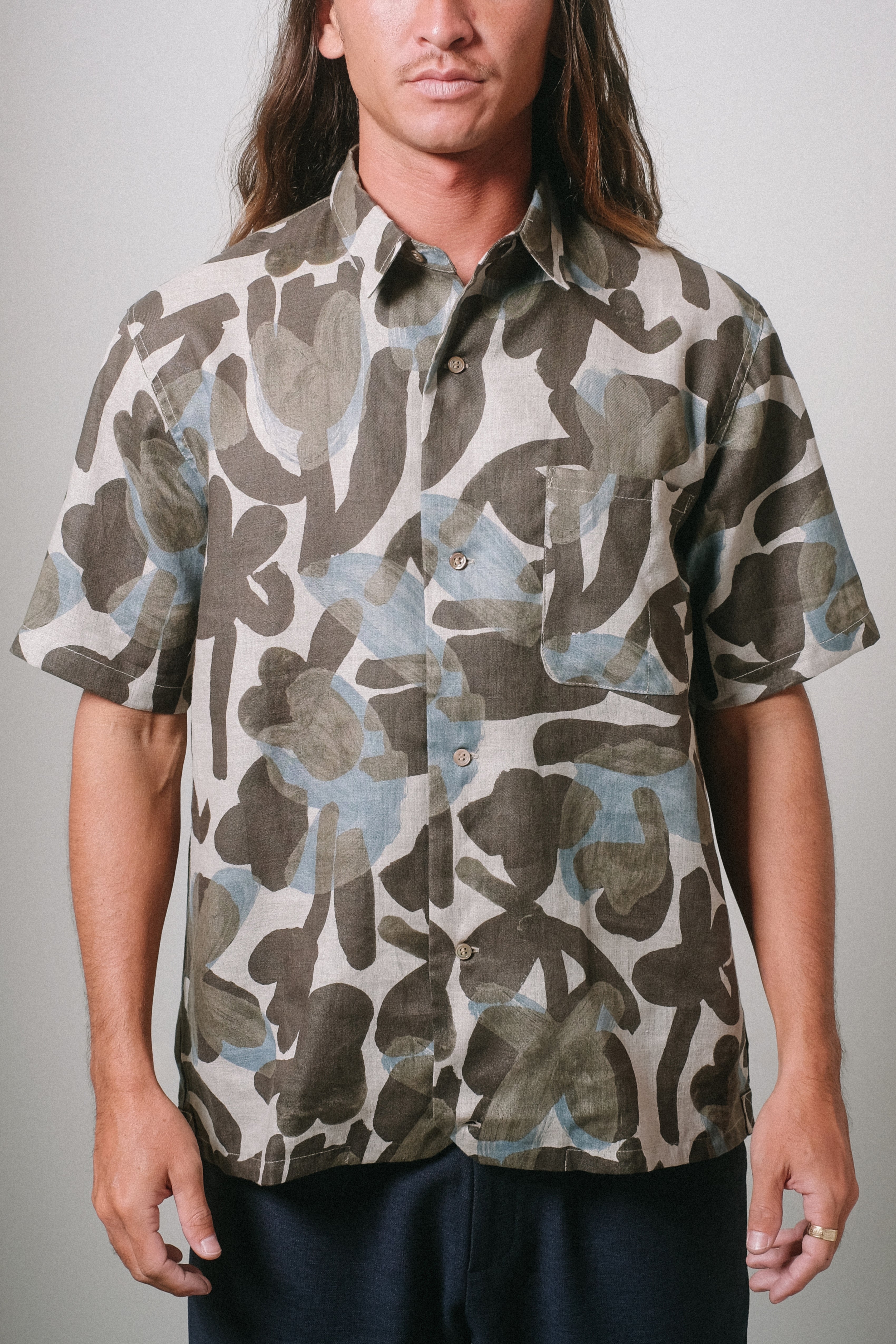 Hapa Jac Shirt - Brush Stroke - Natural
