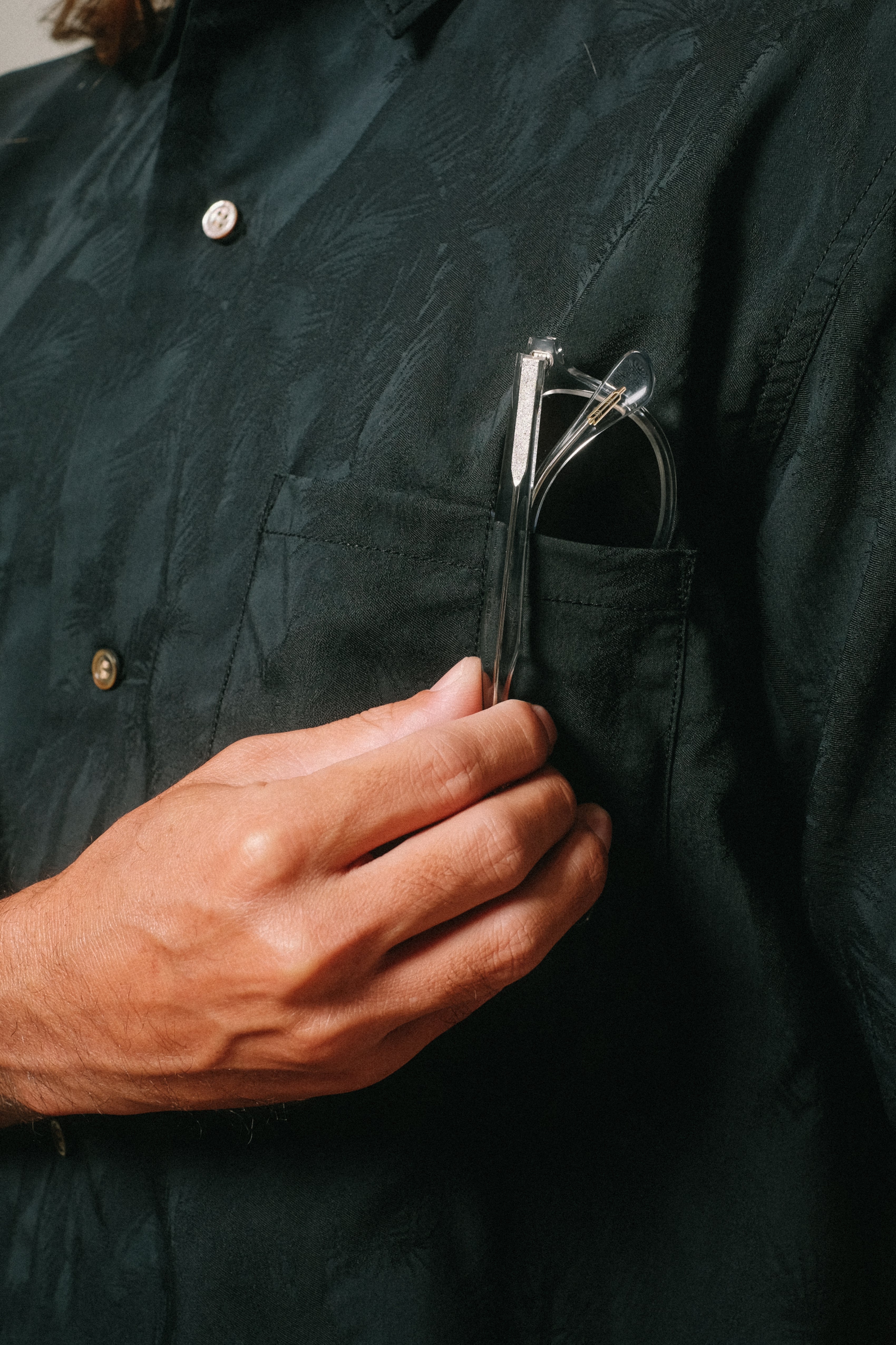 Hapa Jac Shirt - Palm Black