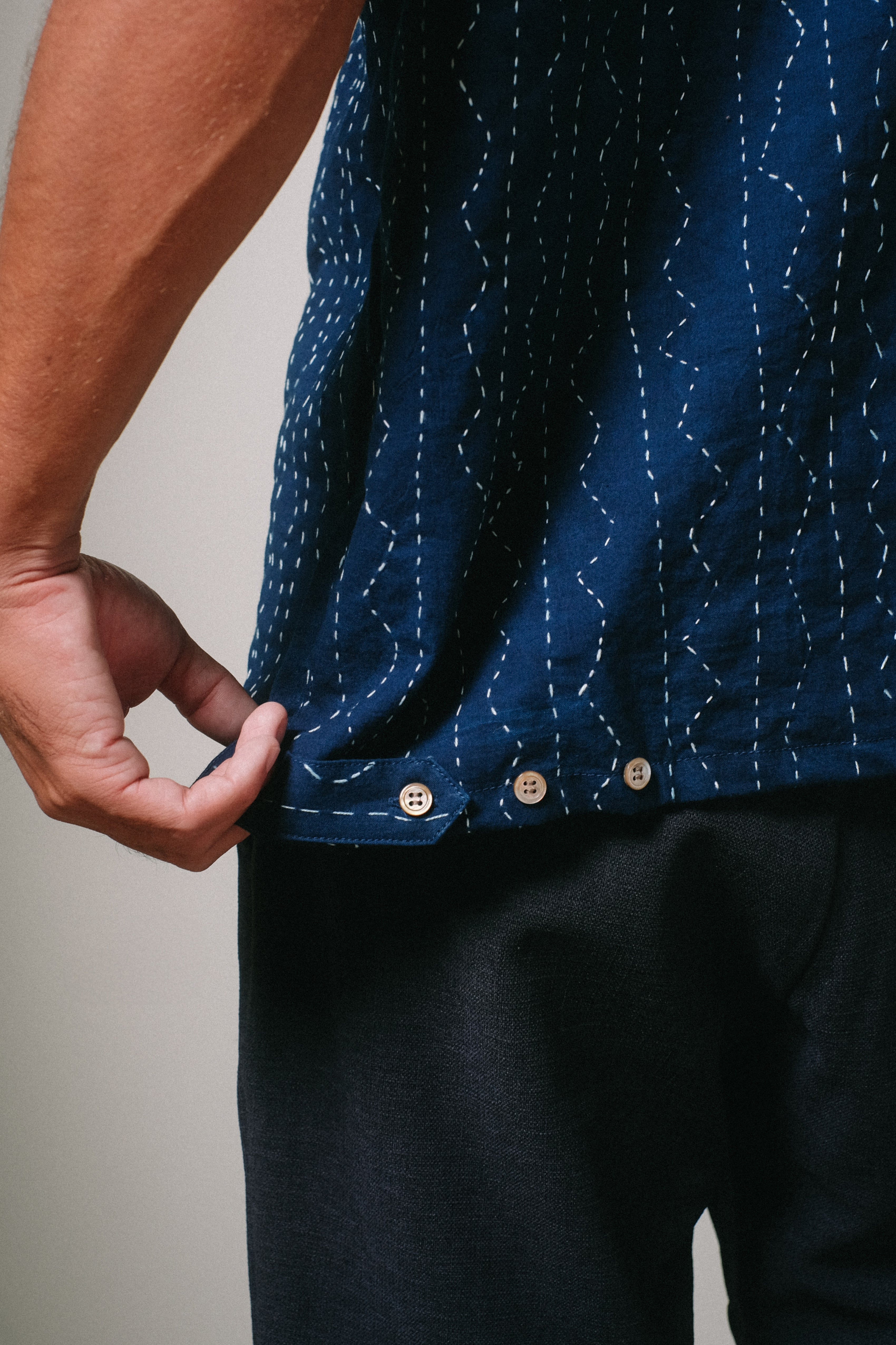 Hapa Jac Shirt - Indigo Stripe