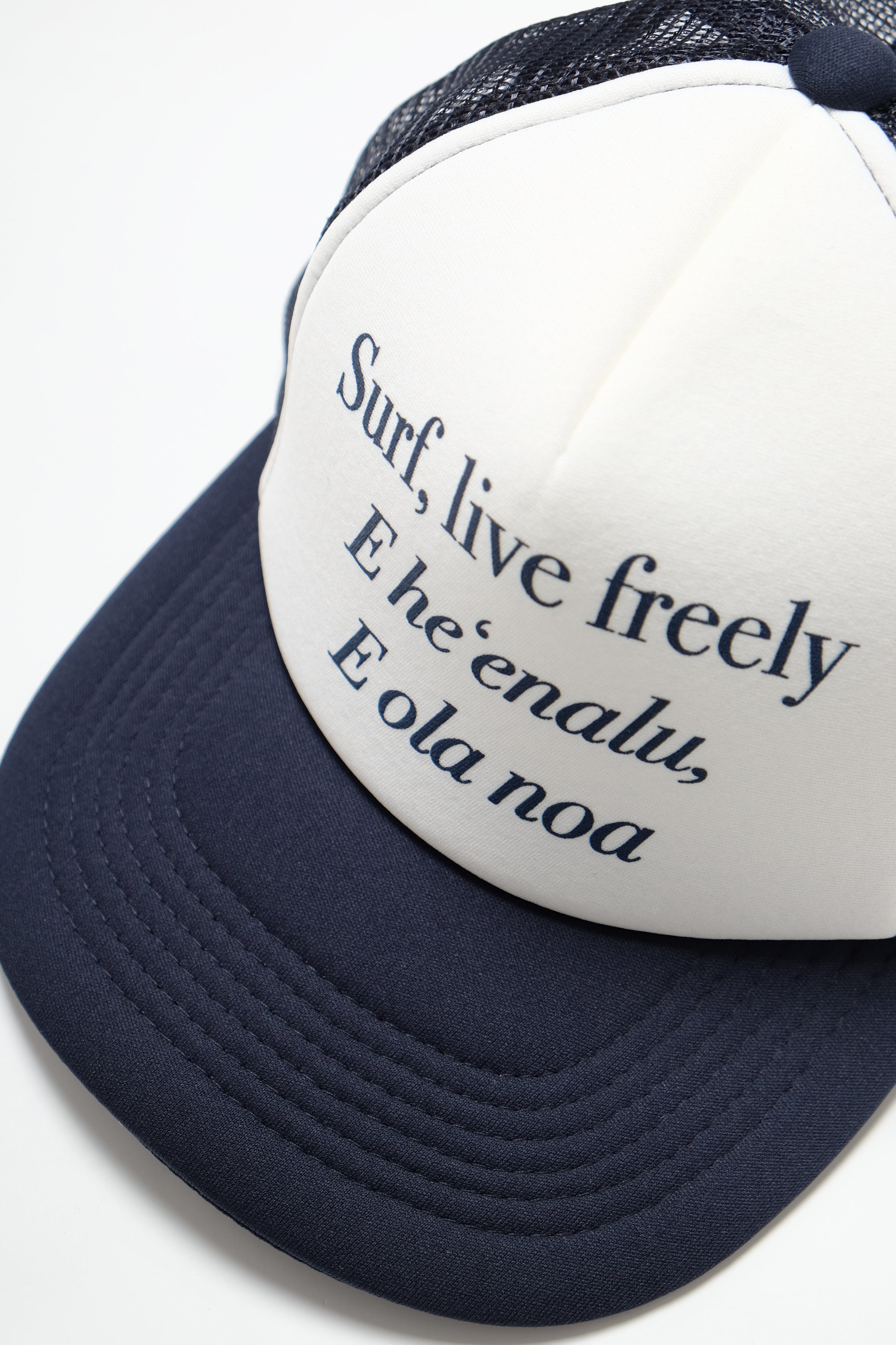 Trucker Hat - Surf Live Freely - Navy/White