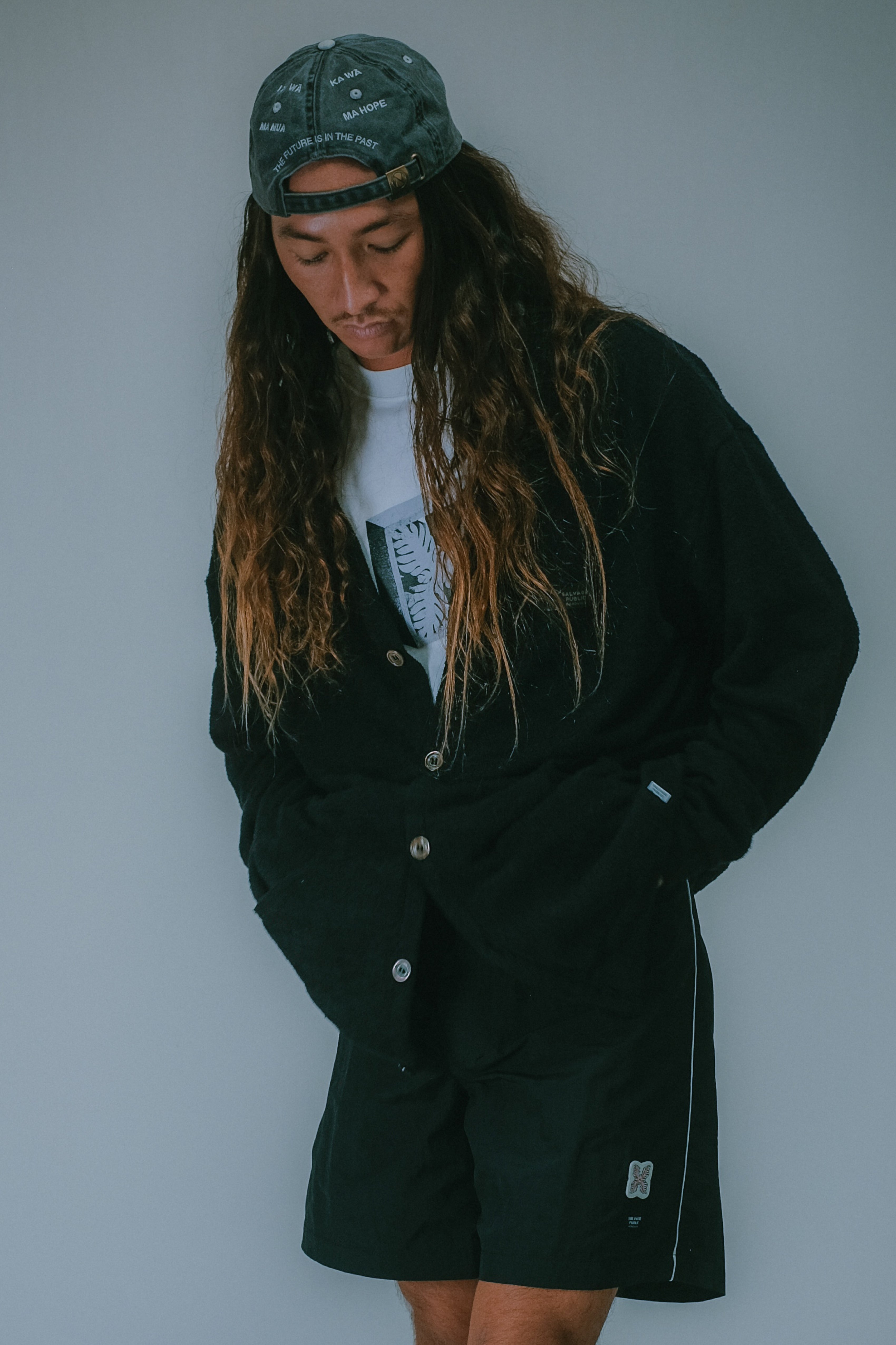 6-Panel Dad Cap - Future Past - Black/Sand