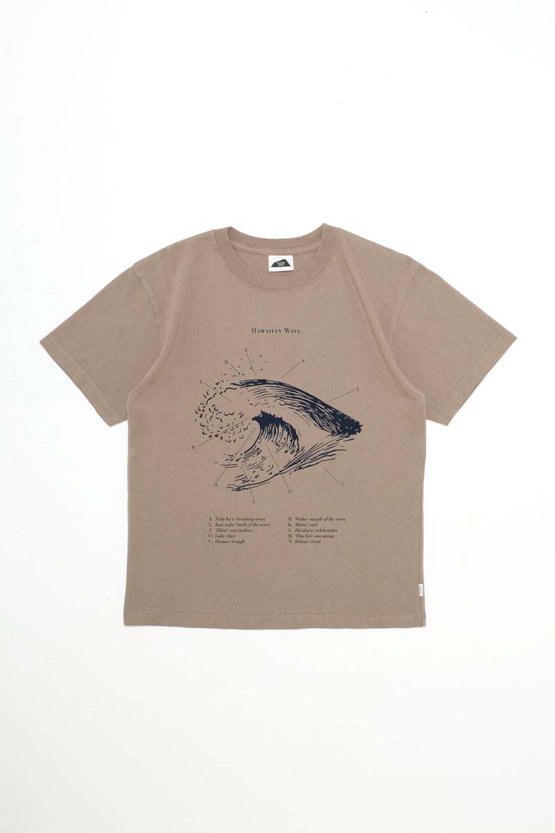 T-Shirt - Hawaiian Wave - Greige