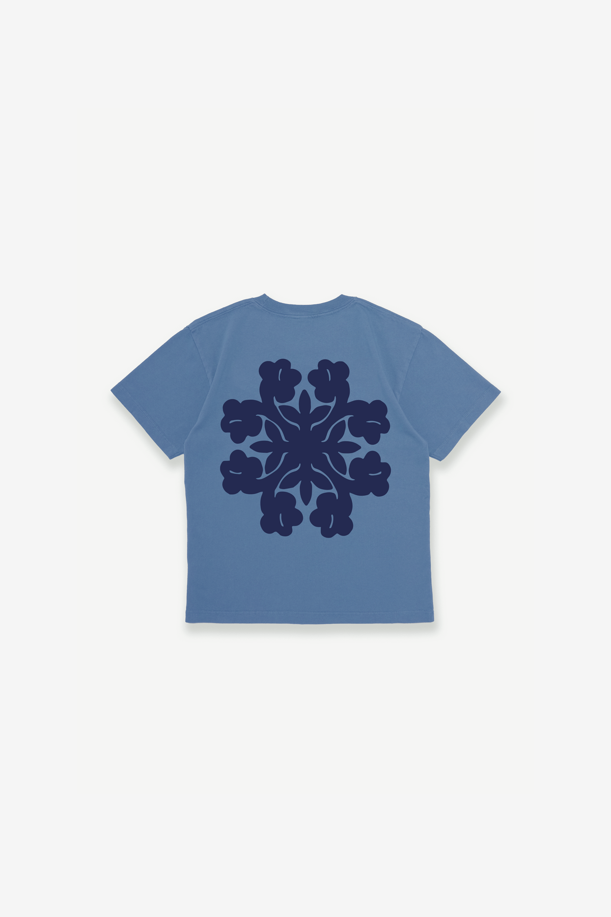 T-Shirt - Hibiscus - Storm Blue