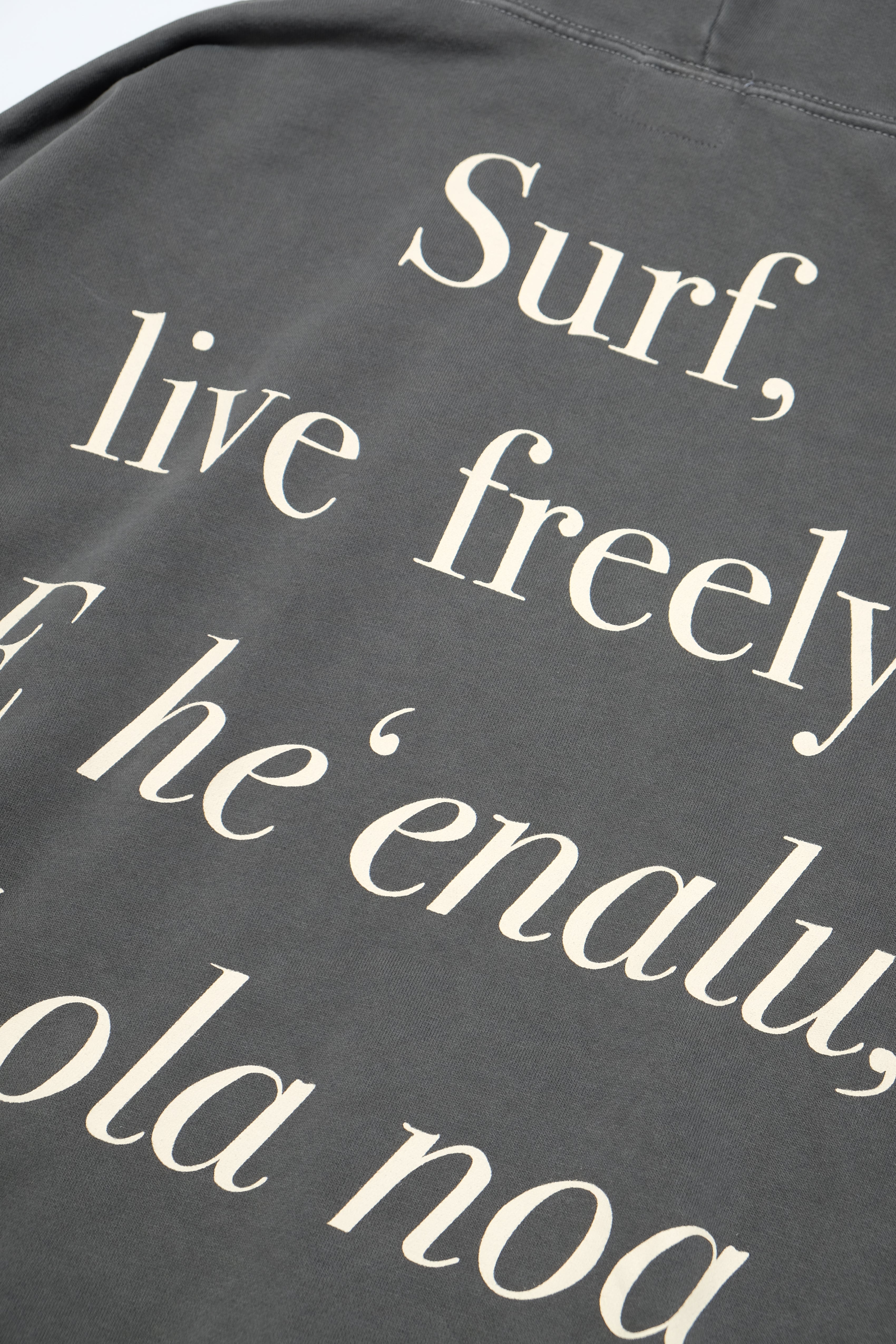 Beach Hoodie - Live Freely - Washed Black