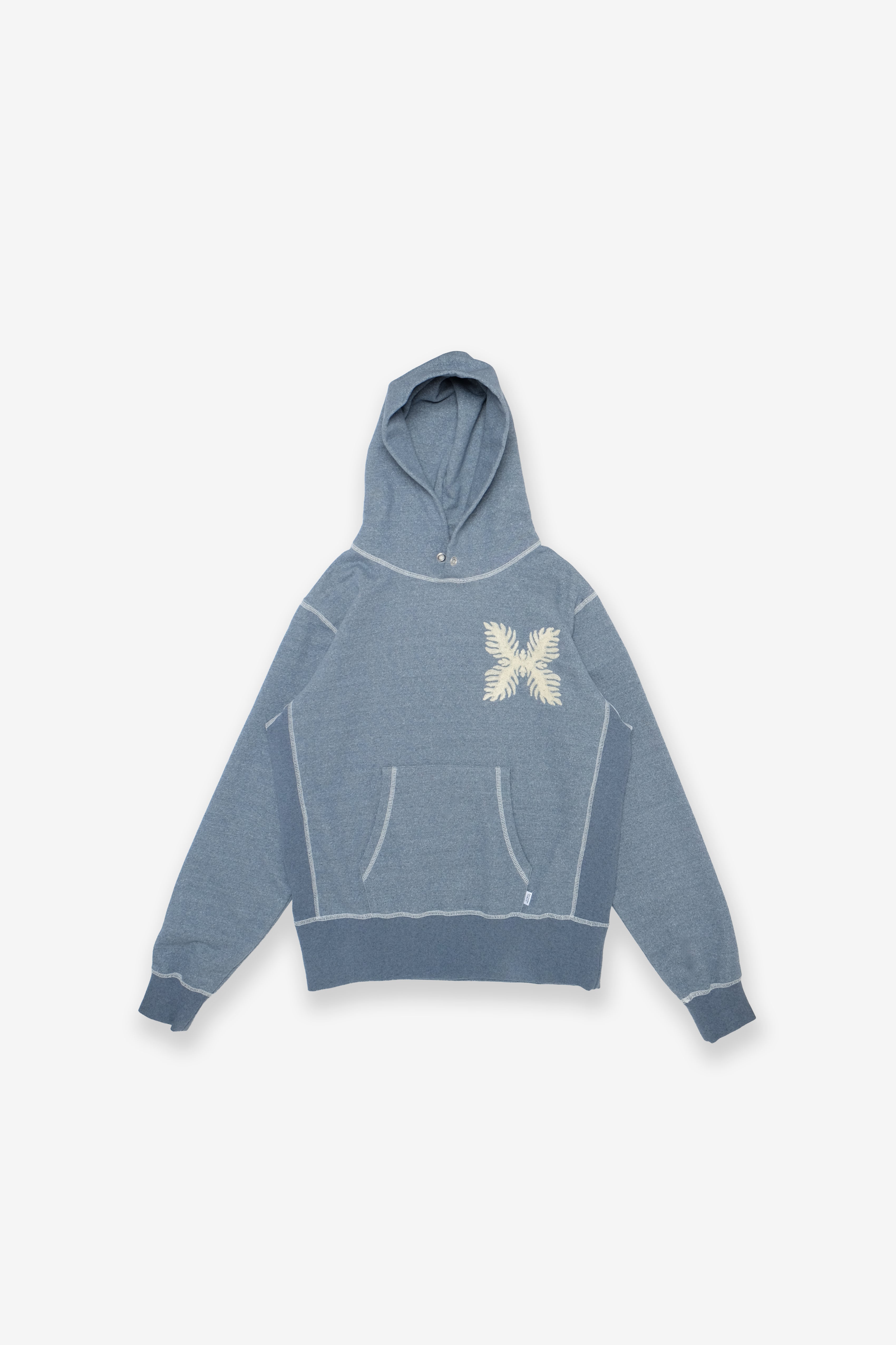 Recycled Denim French Terry Hoodie - Medium Indigo