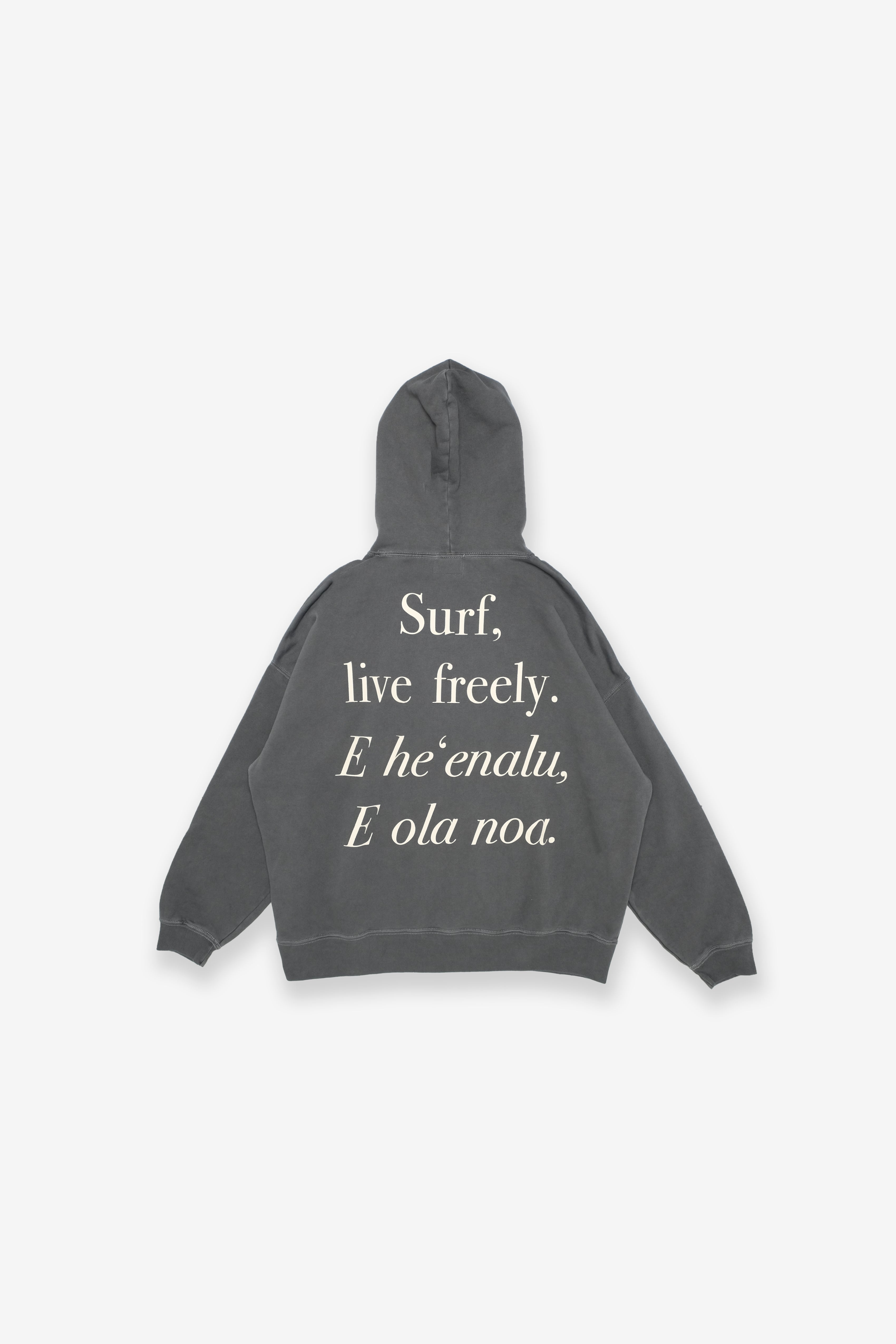 Beach Hoodie - Live Freely - Washed Black
