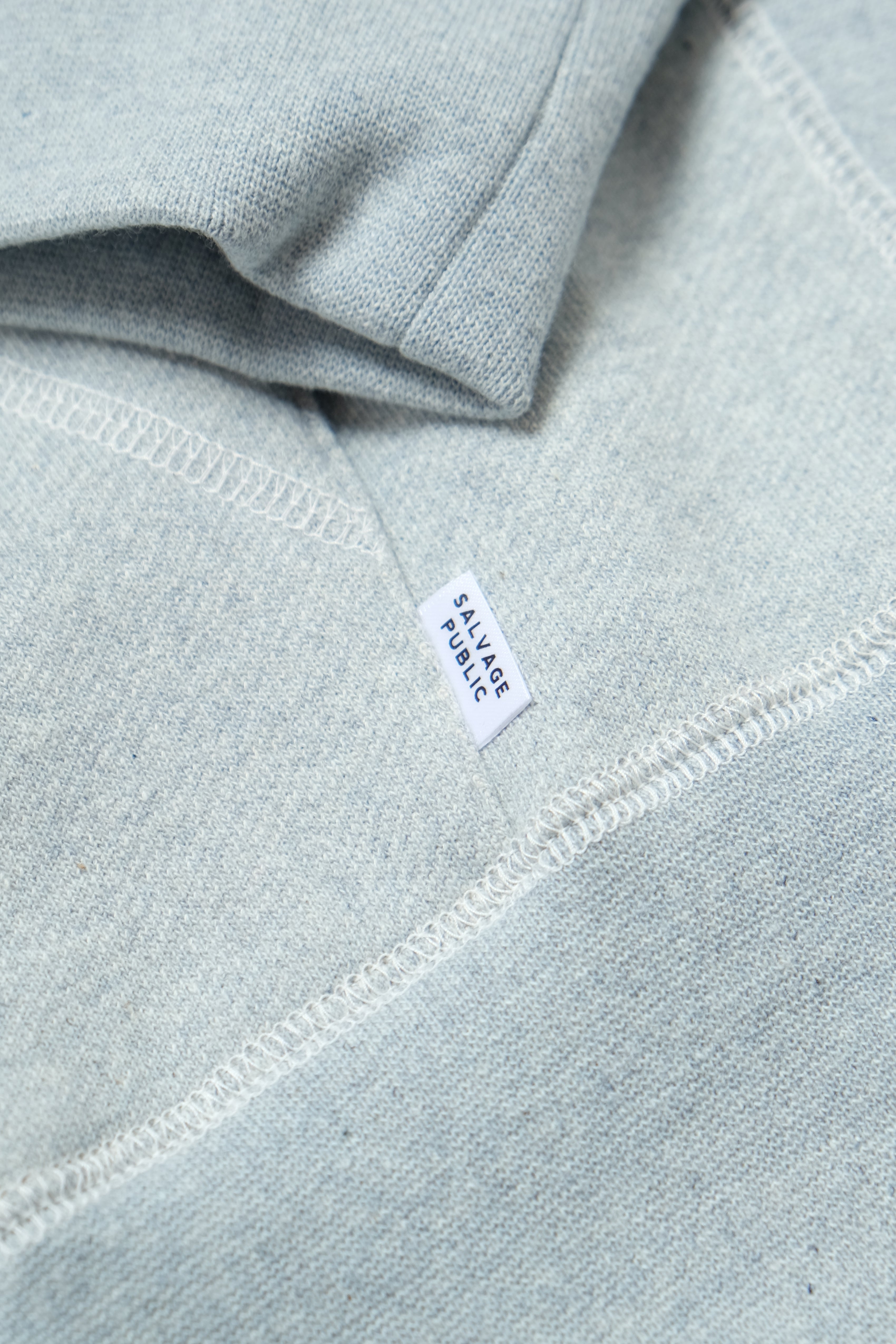 Recycled Denim French Terry Hoodie - Light Indigo