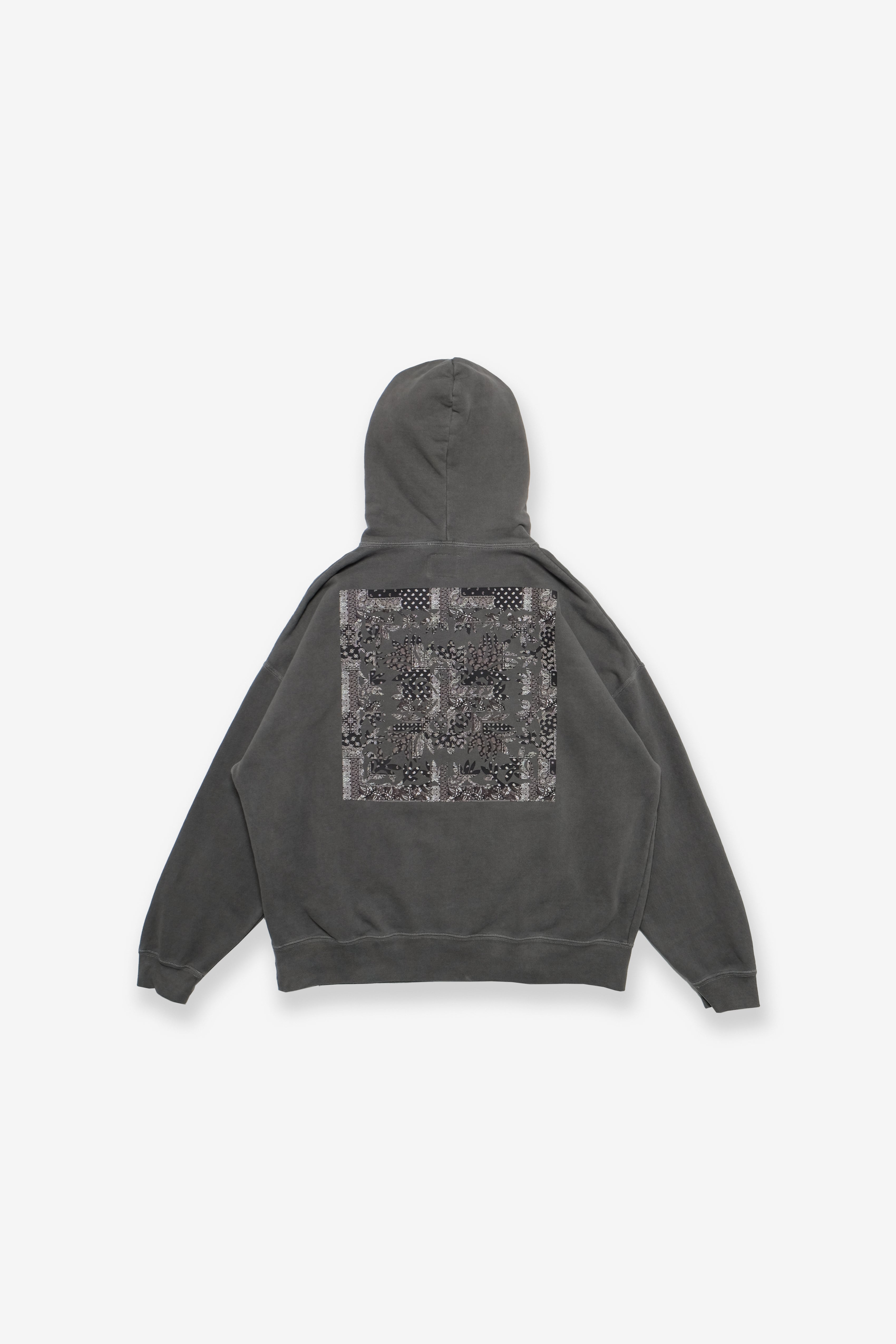 Beach Hoodie - Ti Leaf Paisley - Pigment Black