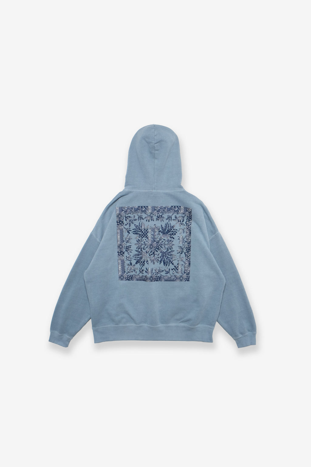 Beach Hoodie - Ti Leaf Paisley - Pigment Blue