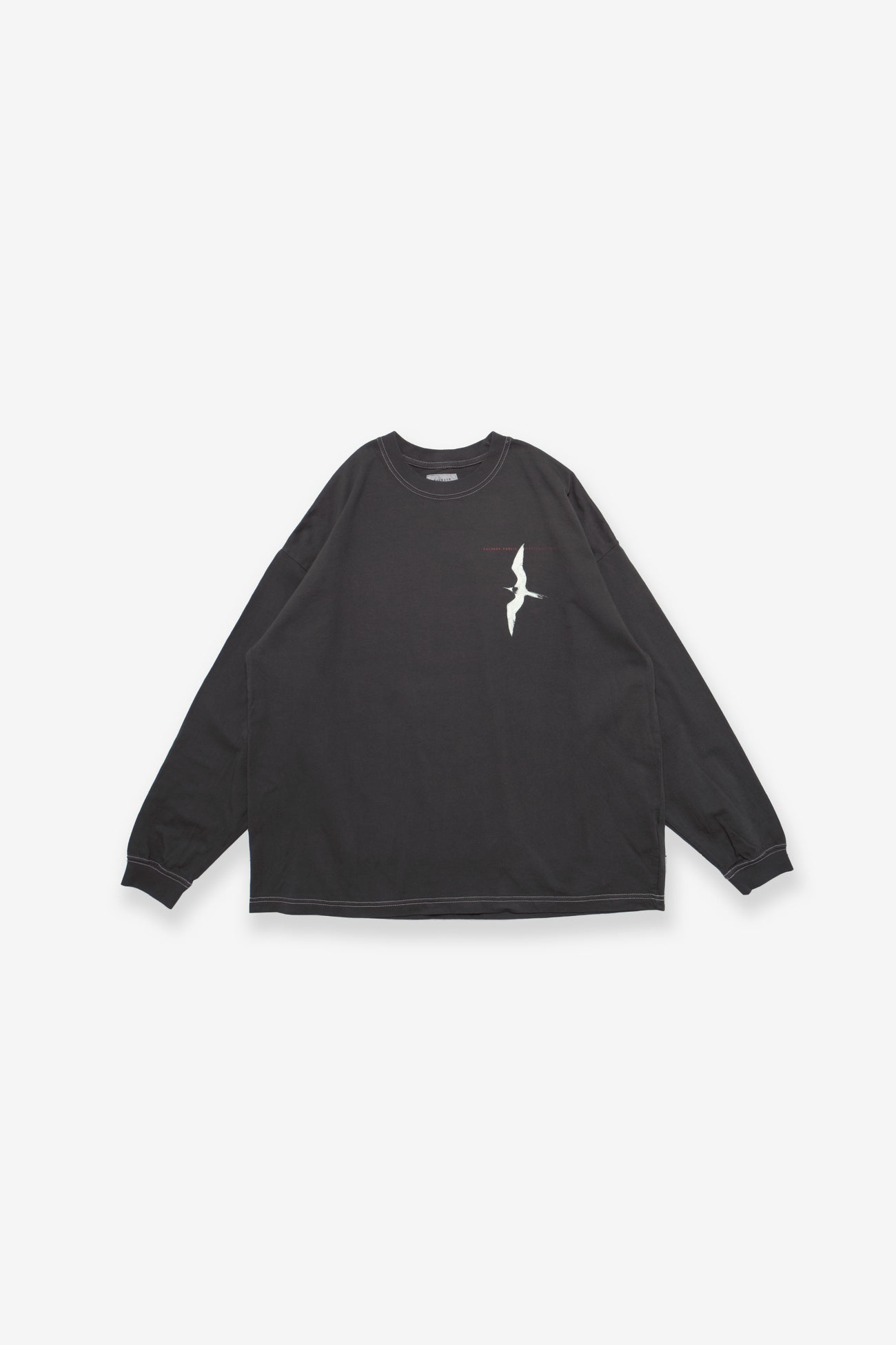 Longsleeve T-Shirt - Iwa Bird - Washed Black