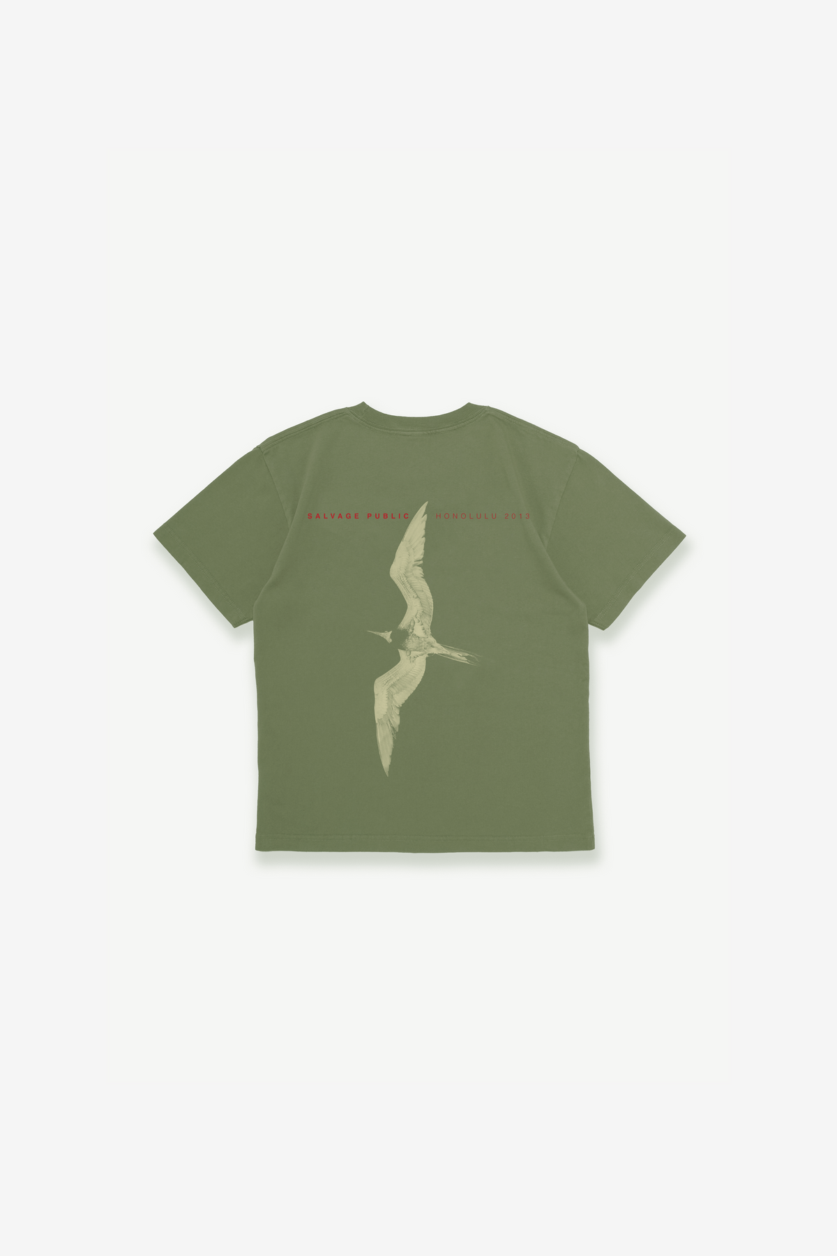 T-Shirt - 'Iwa Bird - Moss Green